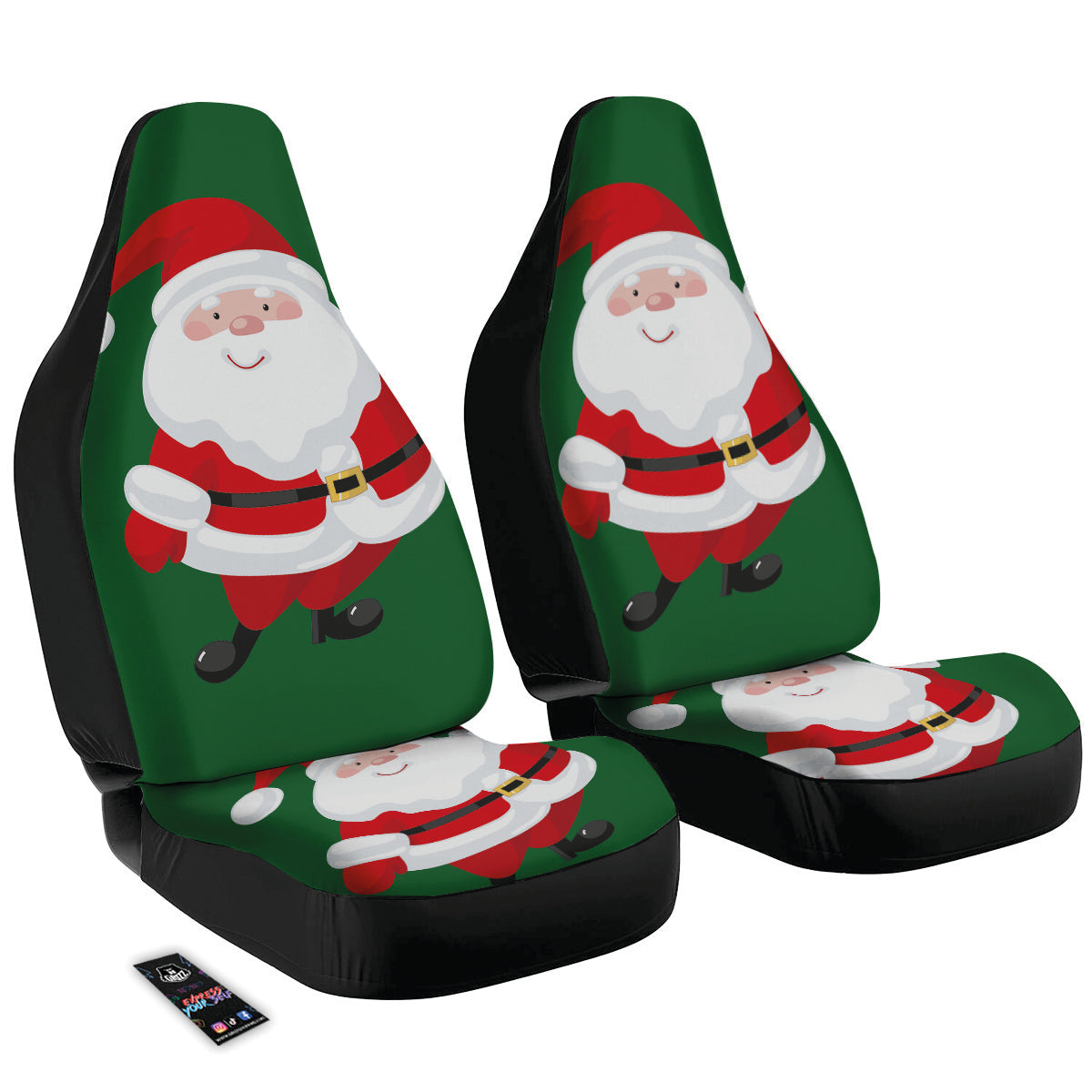 Santa Claus Cartoon Print Car Seat Covers-grizzshop
