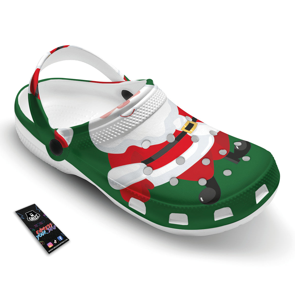 Santa Claus Cartoon Print Clog-grizzshop