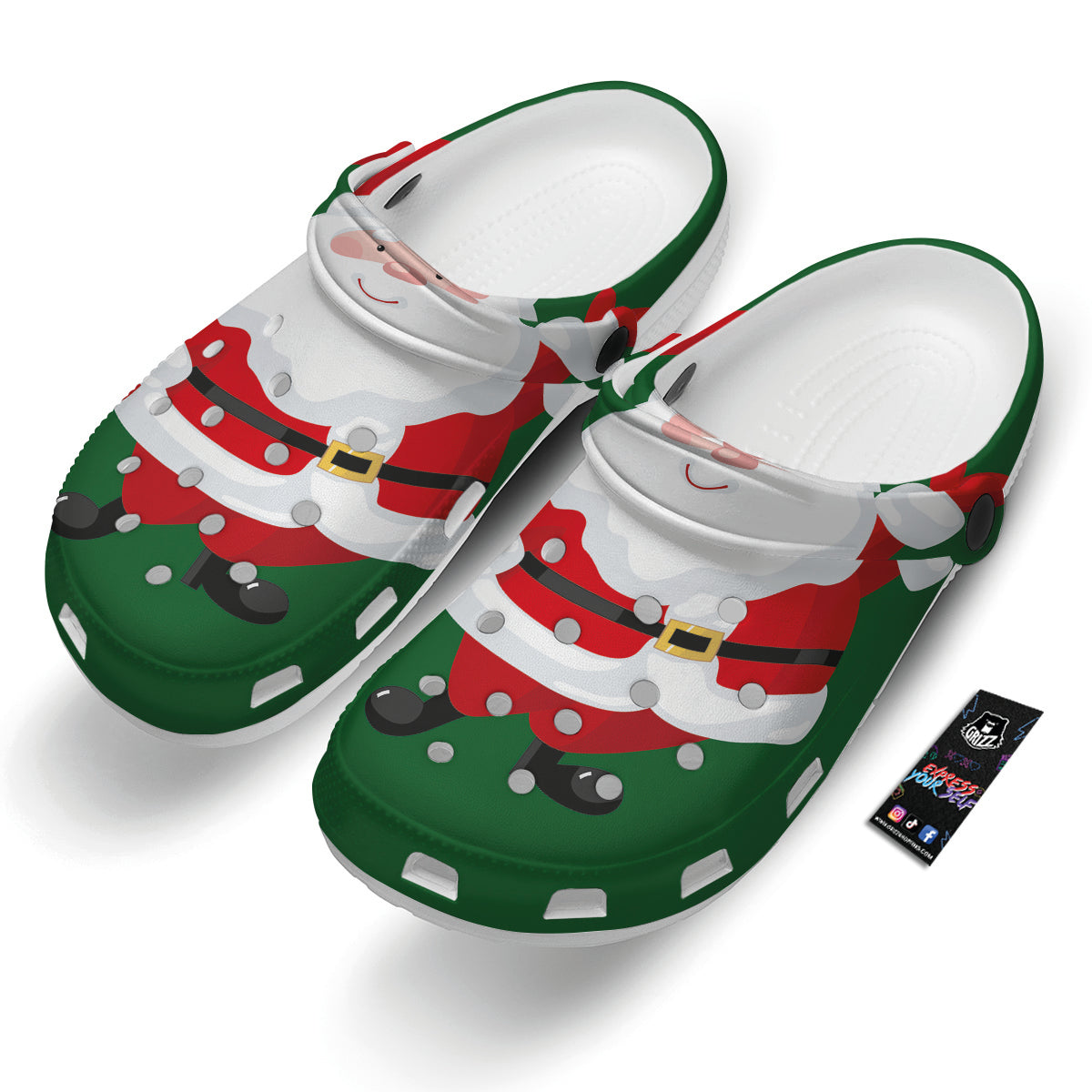 Santa Claus Cartoon Print Clog-grizzshop