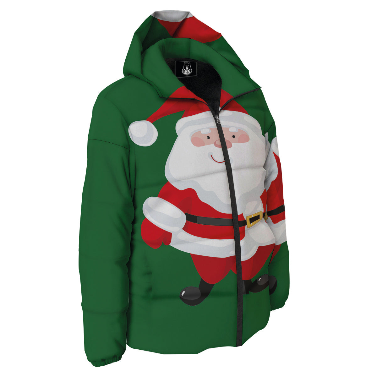 Santa Claus Cartoon Print Down Jacket-grizzshop