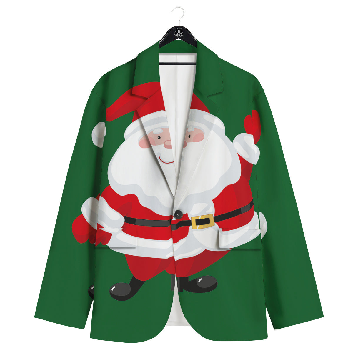 Santa Claus Cartoon Print Men's Sport Coat-grizzshop