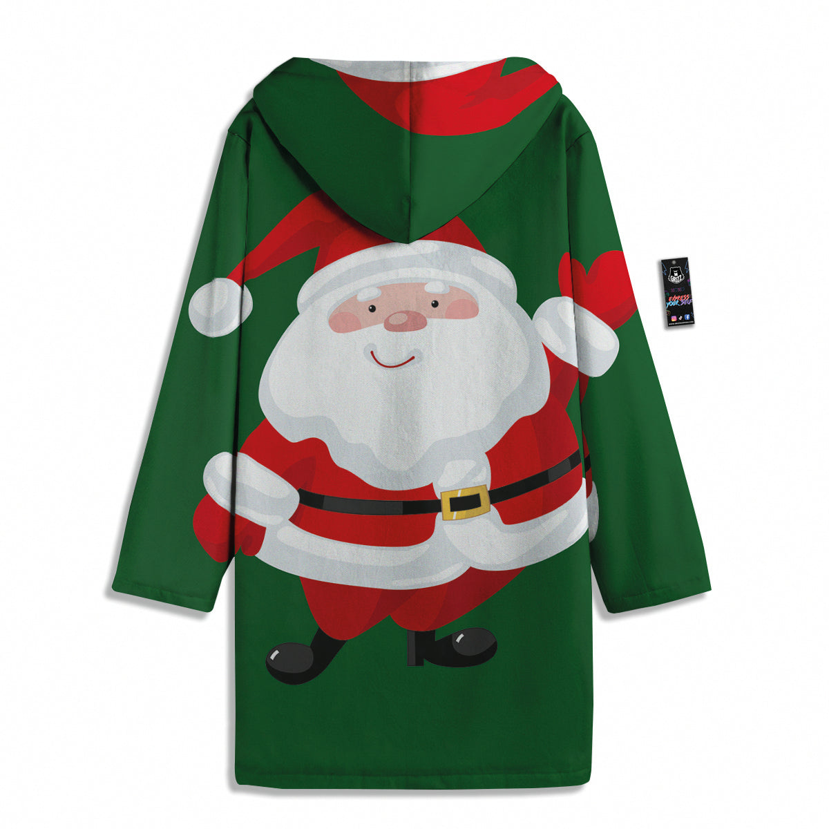 Santa Claus Cartoon Print Men's Windbreaker Jacket-grizzshop