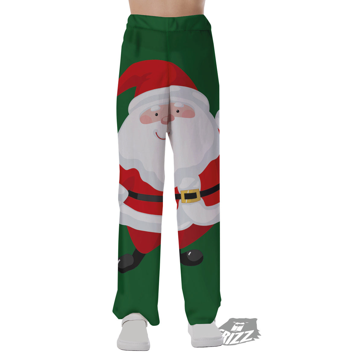 Santa Claus Cartoon Print Pajama Pants-grizzshop