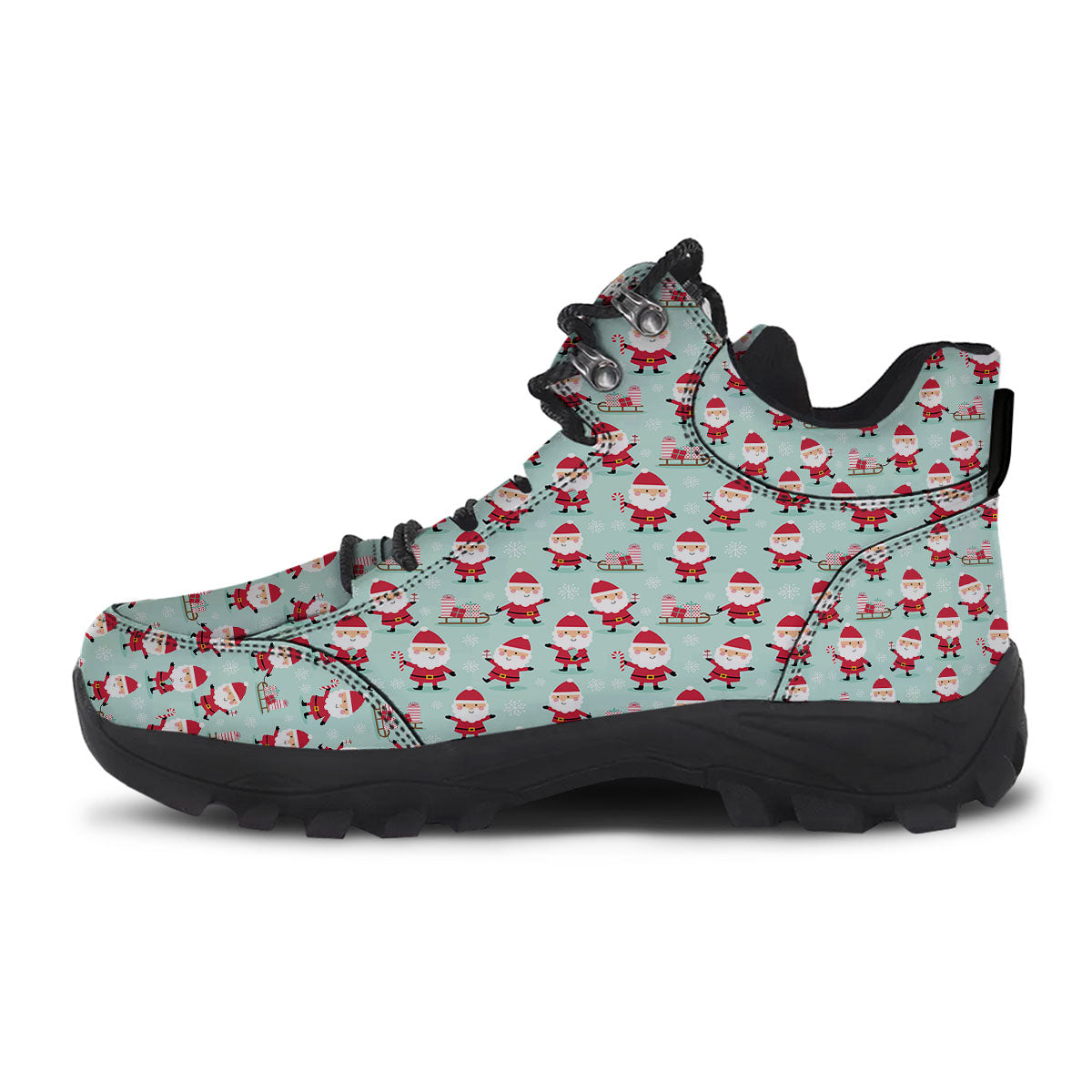 Santa Claus Cartoon Print Pattern Hiking Shoes-grizzshop