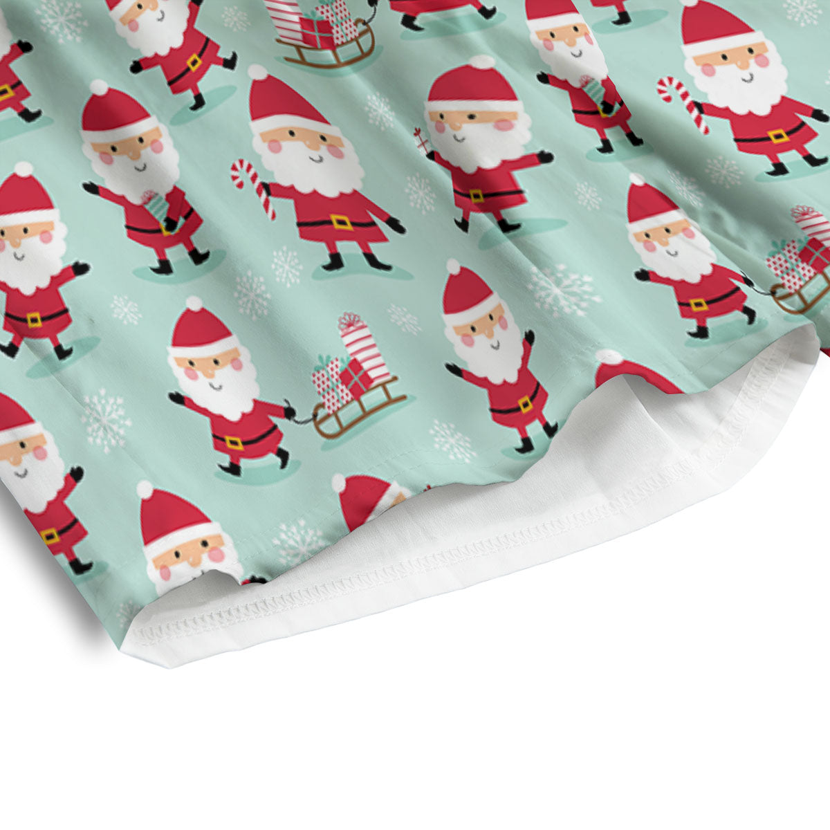 Santa Claus Cartoon Print Pattern Men's Athletic Shorts