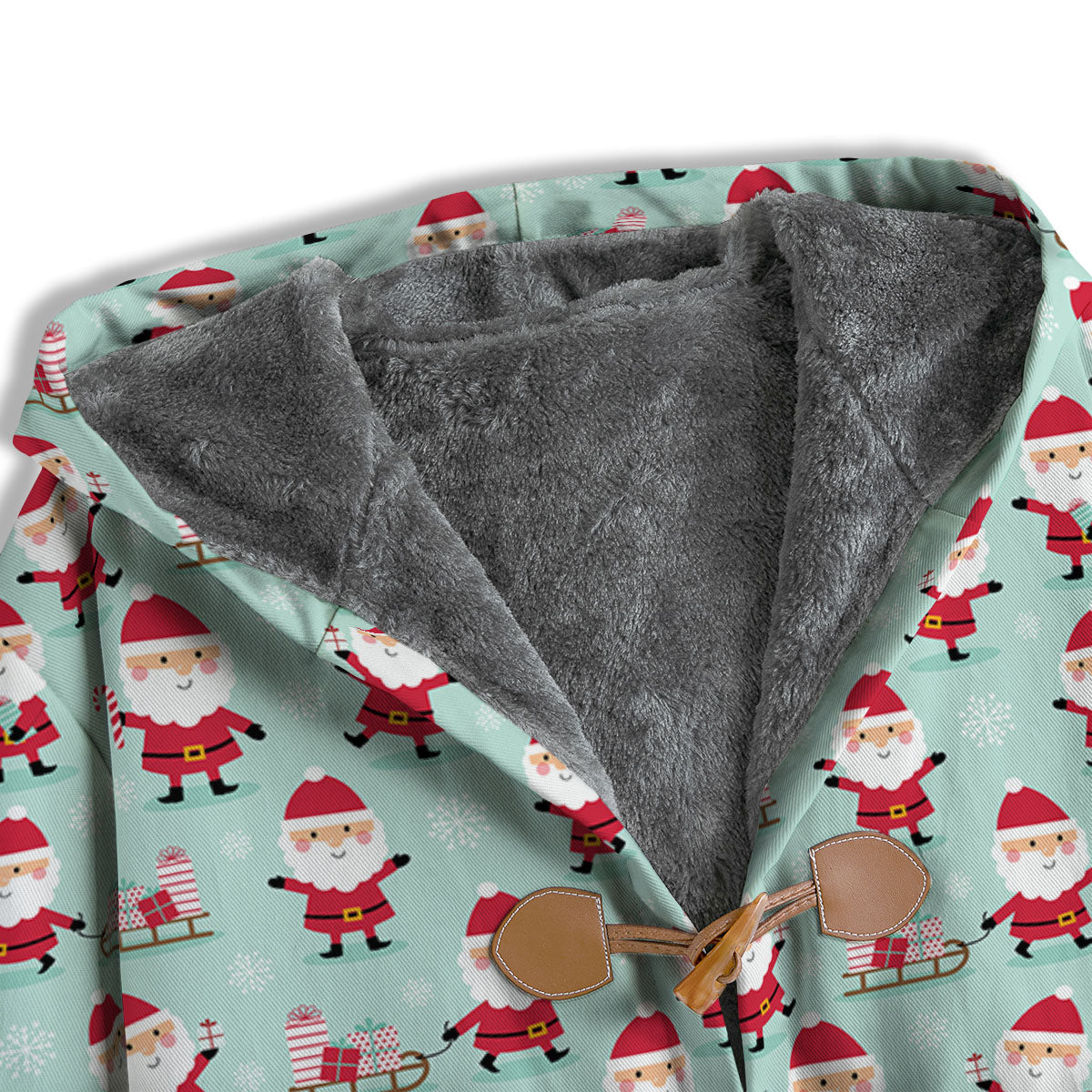 Santa Claus Cartoon Print Pattern Men's Windbreaker Jacket-grizzshop
