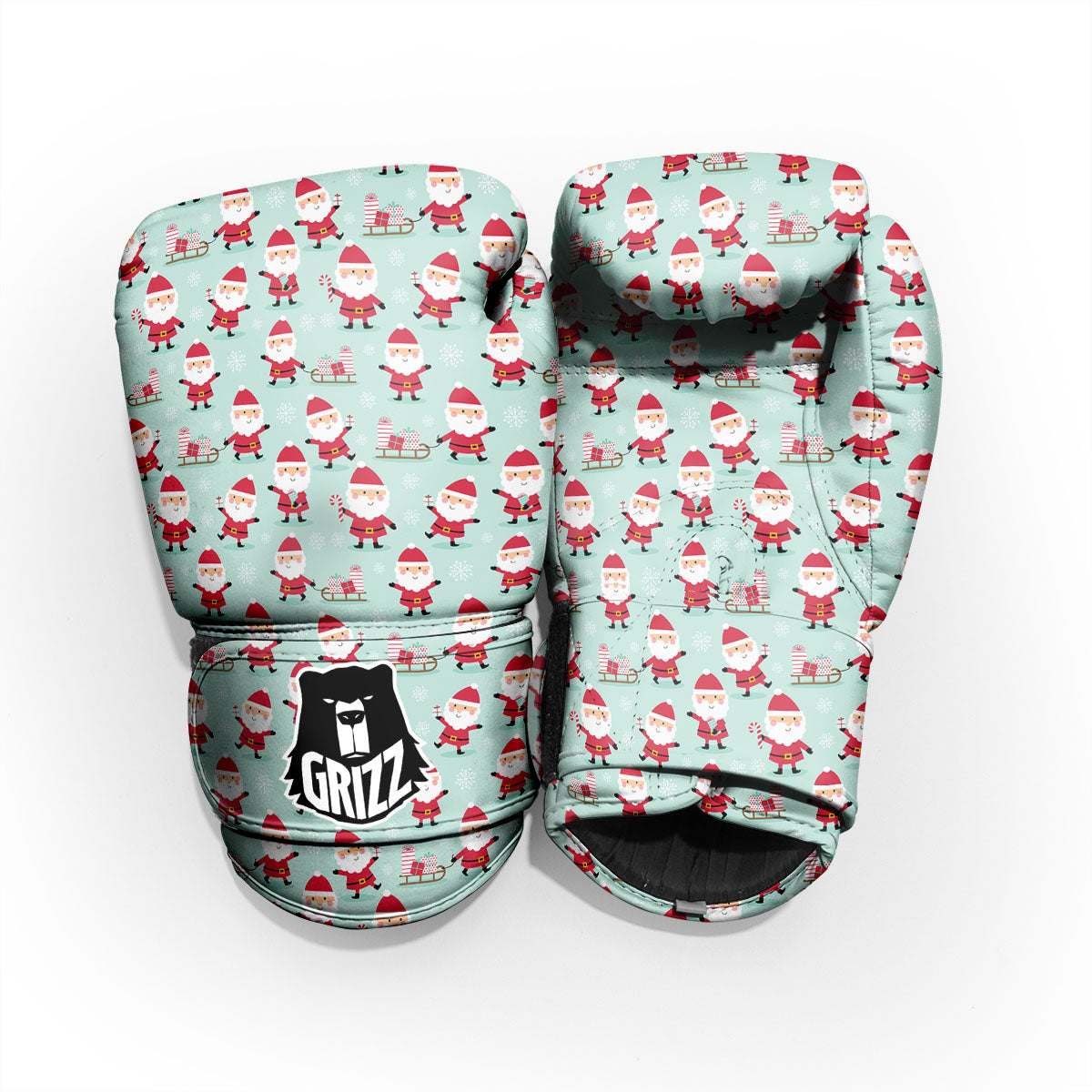 Santa Claus Cartoon Print Pattern Pro Boxing Glove
