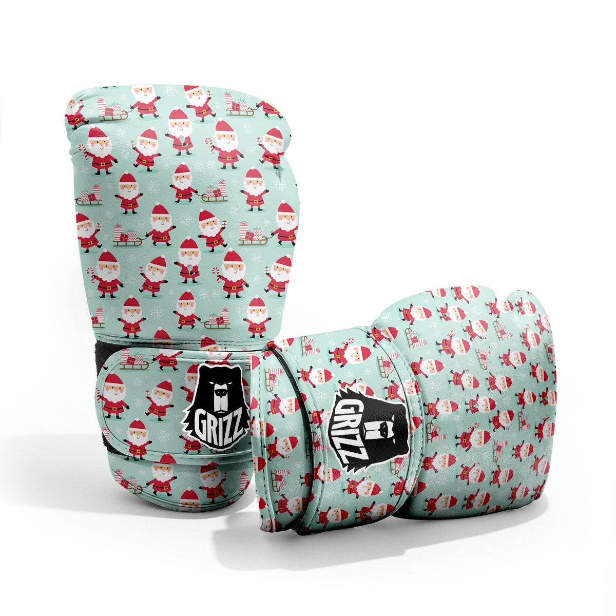 Santa Claus Cartoon Print Pattern Pro Boxing Glove