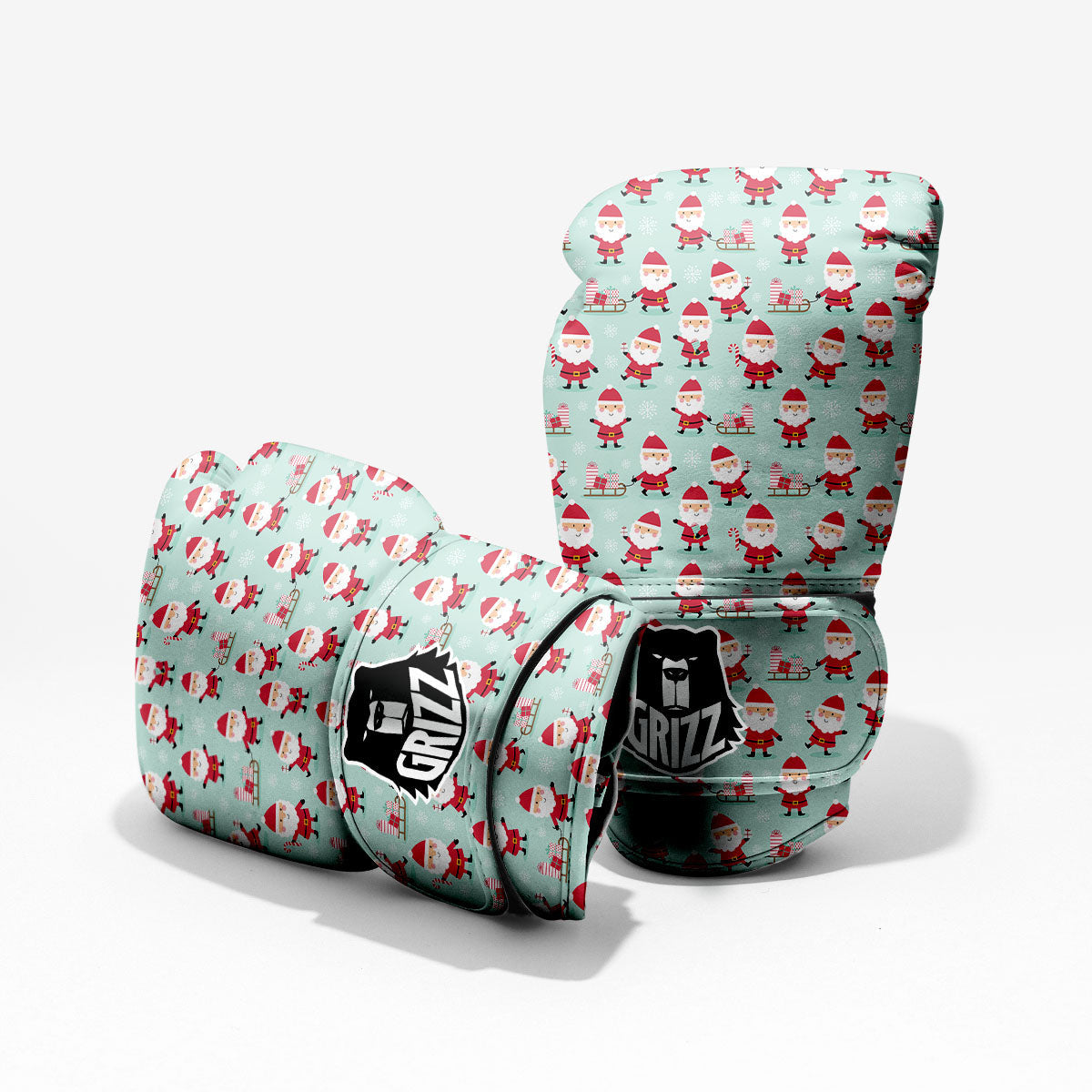 Santa Claus Cartoon Print Pattern Pro Boxing Glove