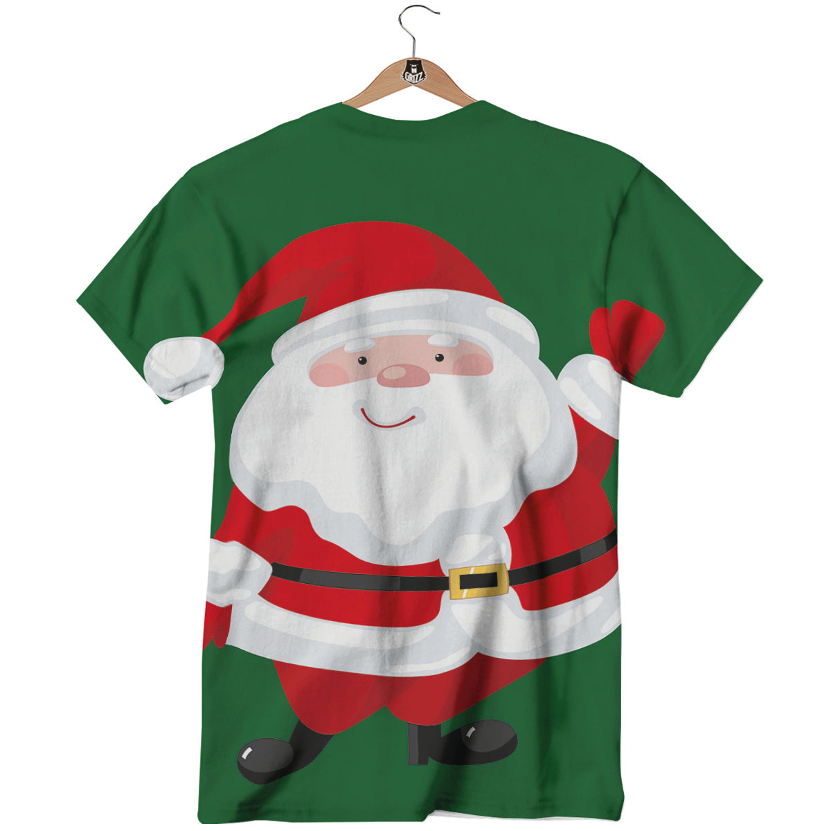 Santa Claus Cartoon Print T-Shirt-grizzshop