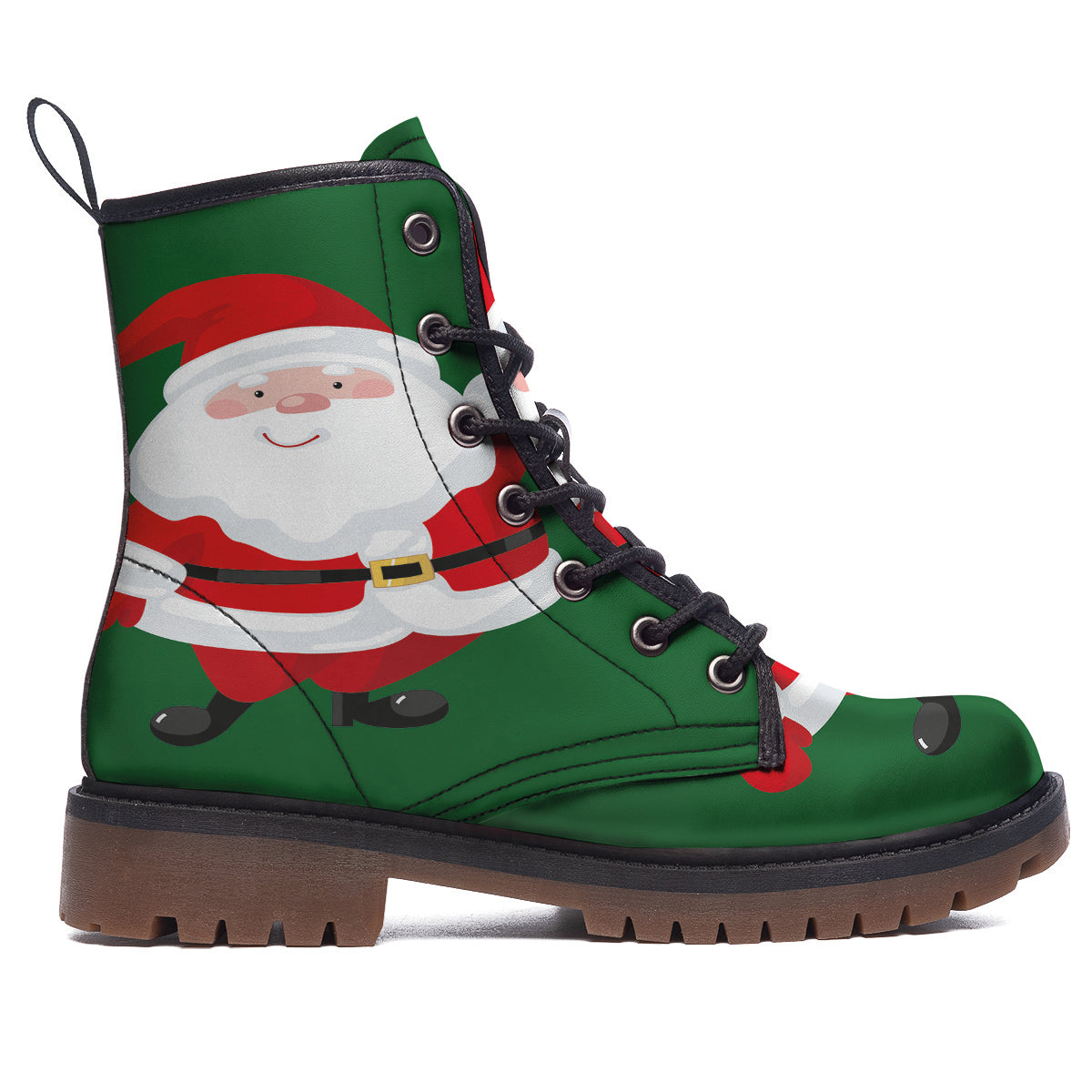 Santa Claus Cartoon Print Work Boots-grizzshop