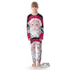 Santa Claus Christmas Pixel Print Kid's Pajamas-grizzshop