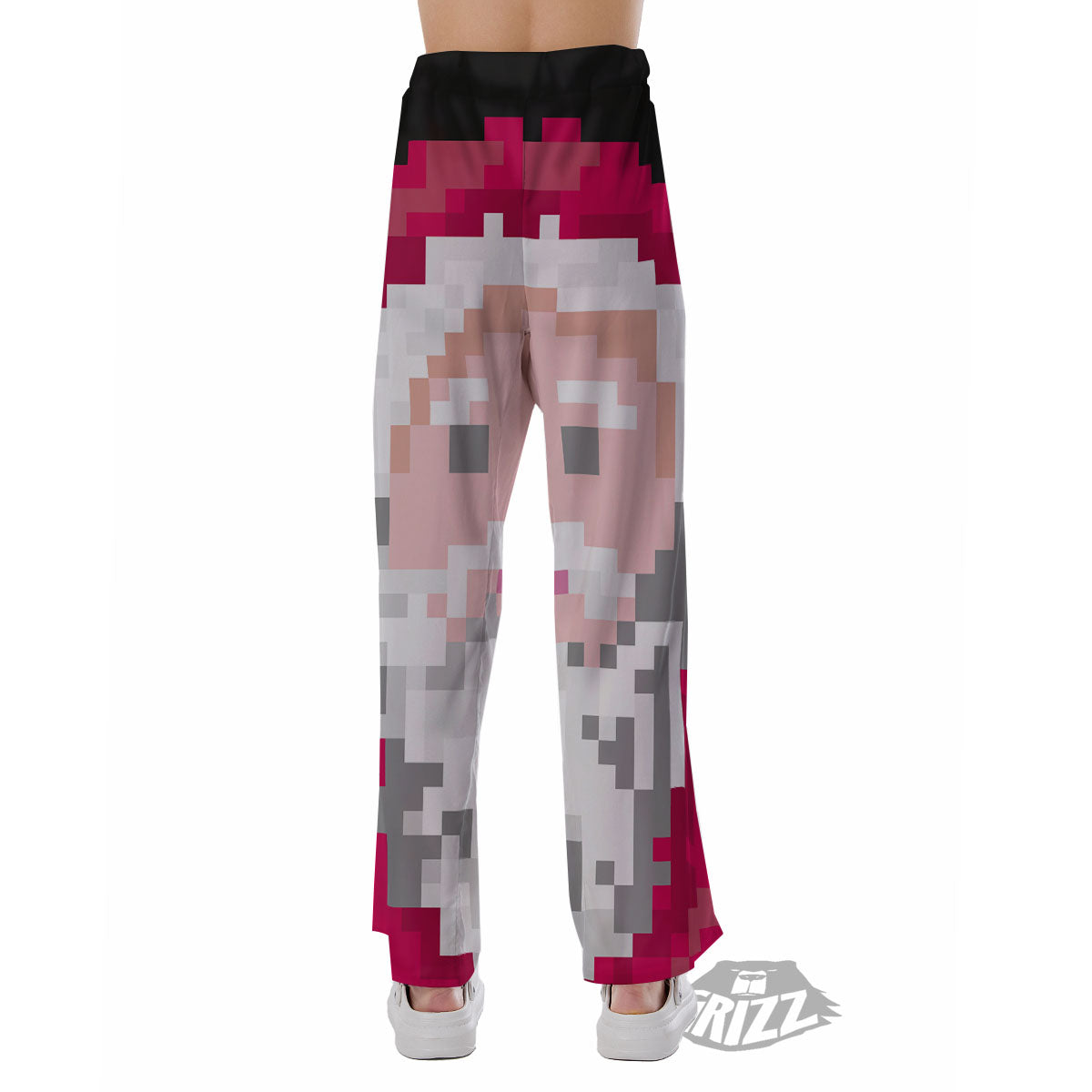 Santa Claus Christmas Pixel Print Pajama Pants-grizzshop