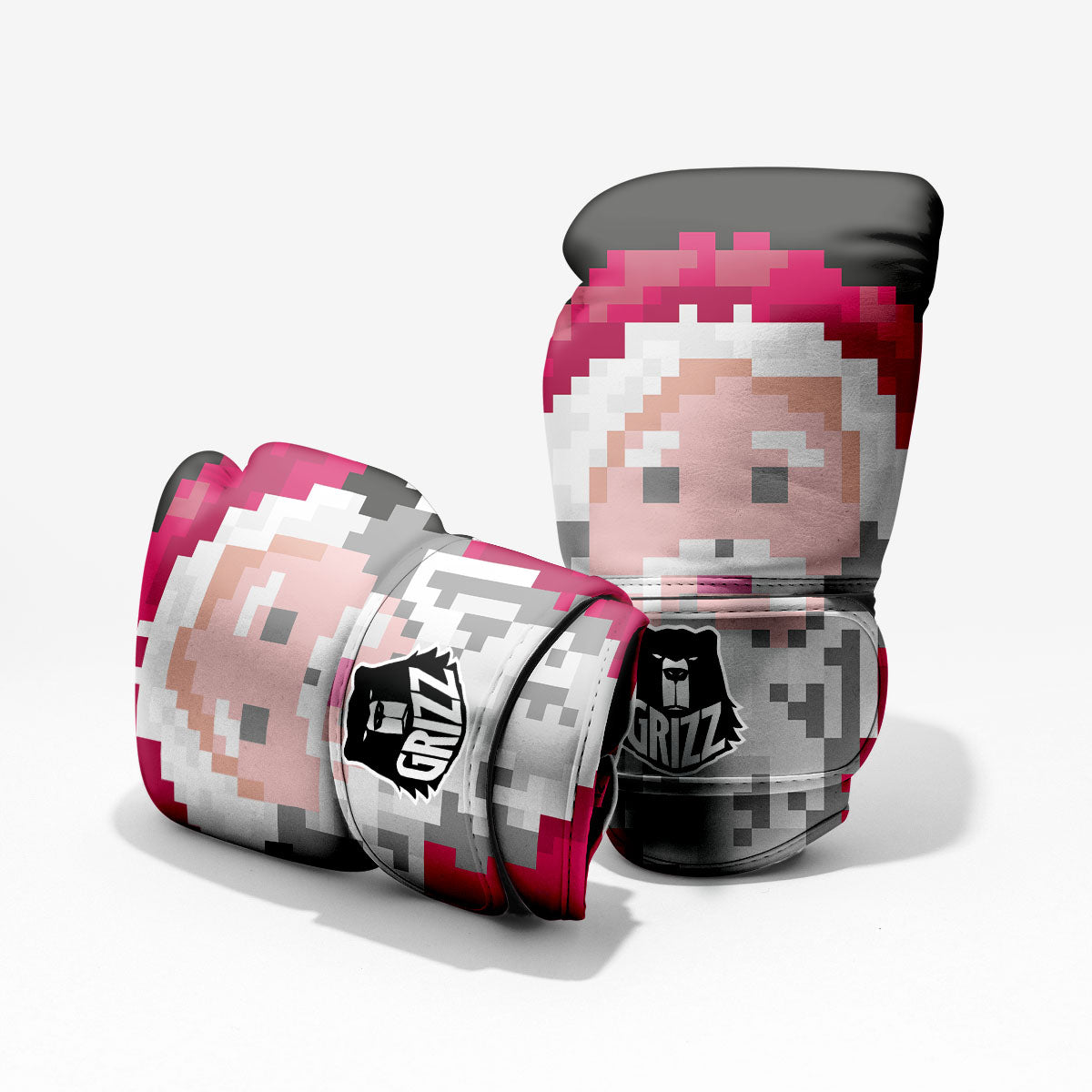 Santa Claus Christmas Pixel Print Pro Boxing Glove