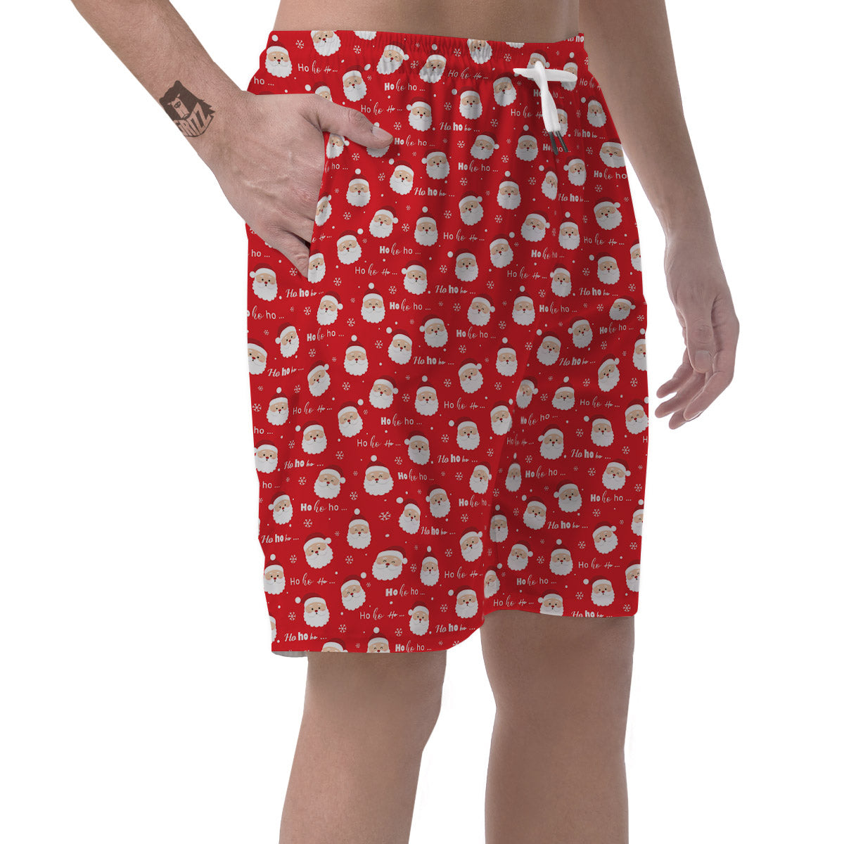 Santa Claus Christmas Print Pattern Men's Shorts-grizzshop