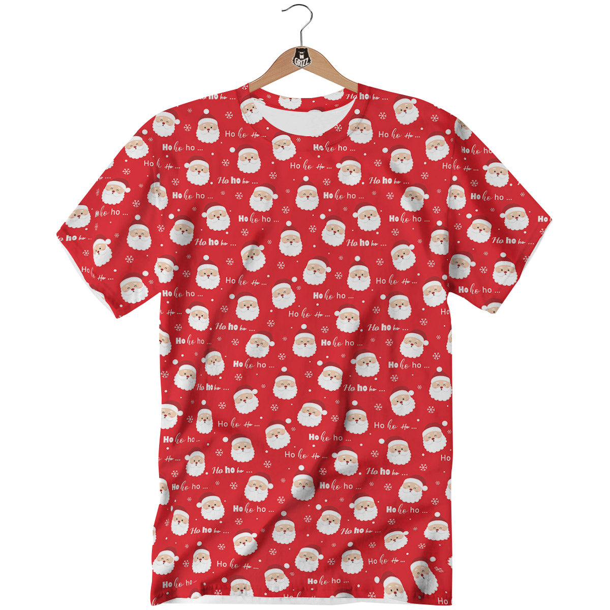 Santa Claus Christmas Print Pattern T-Shirt-grizzshop