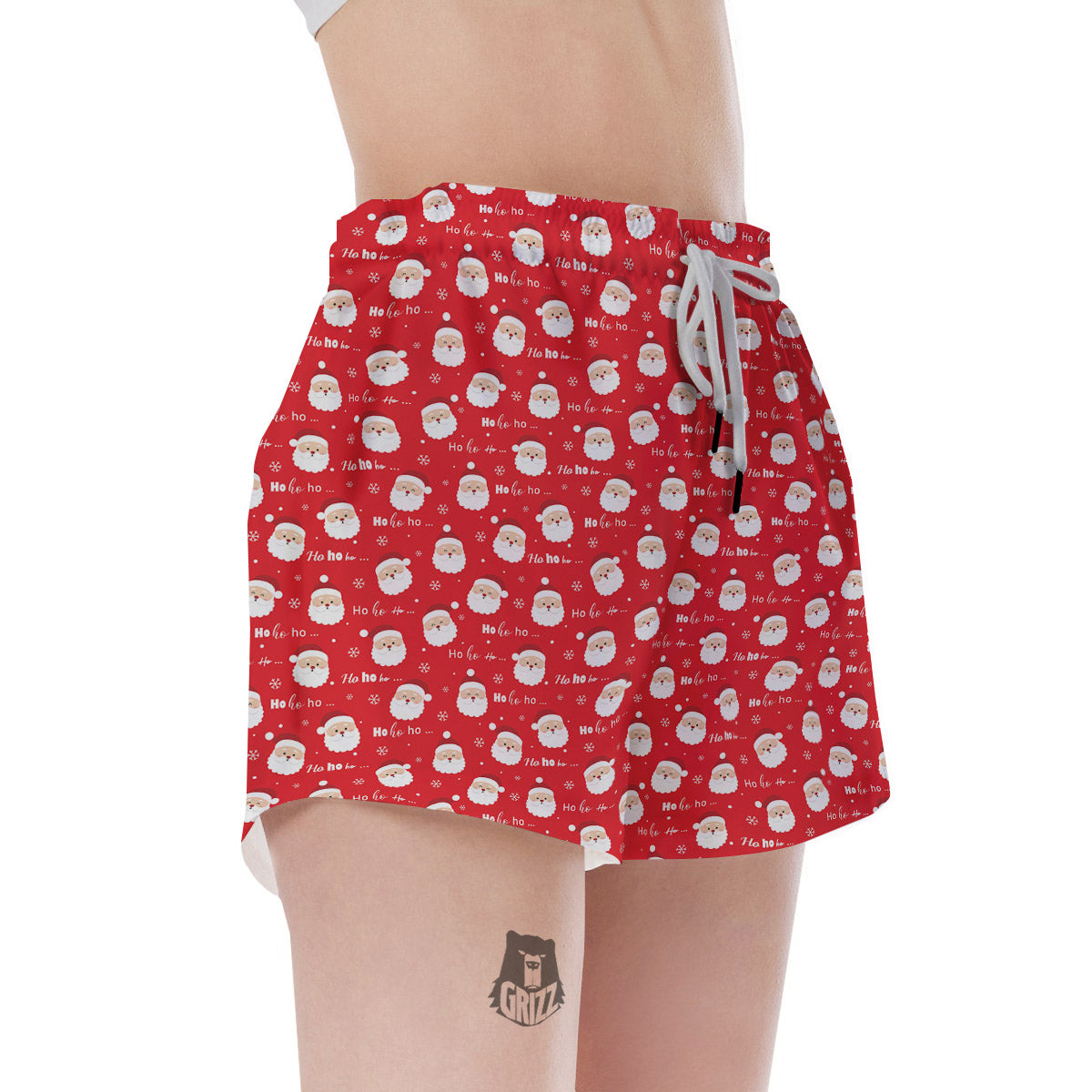 Santa Claus Christmas Print Pattern Women's Shorts-grizzshop
