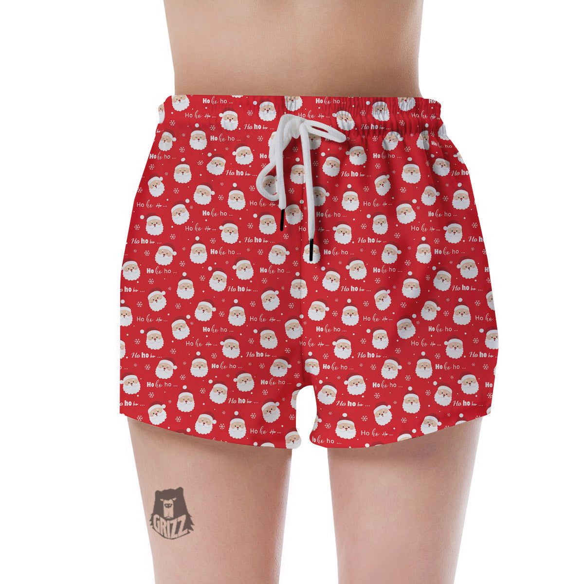 Santa Claus Christmas Print Pattern Women's Shorts-grizzshop