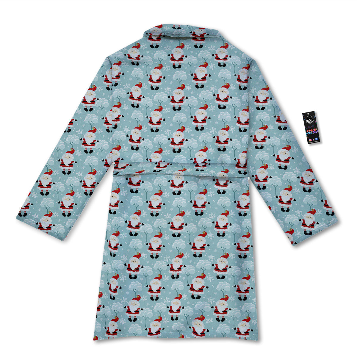 Santa Claus Cute Print Pattern Bathrobe-grizzshop