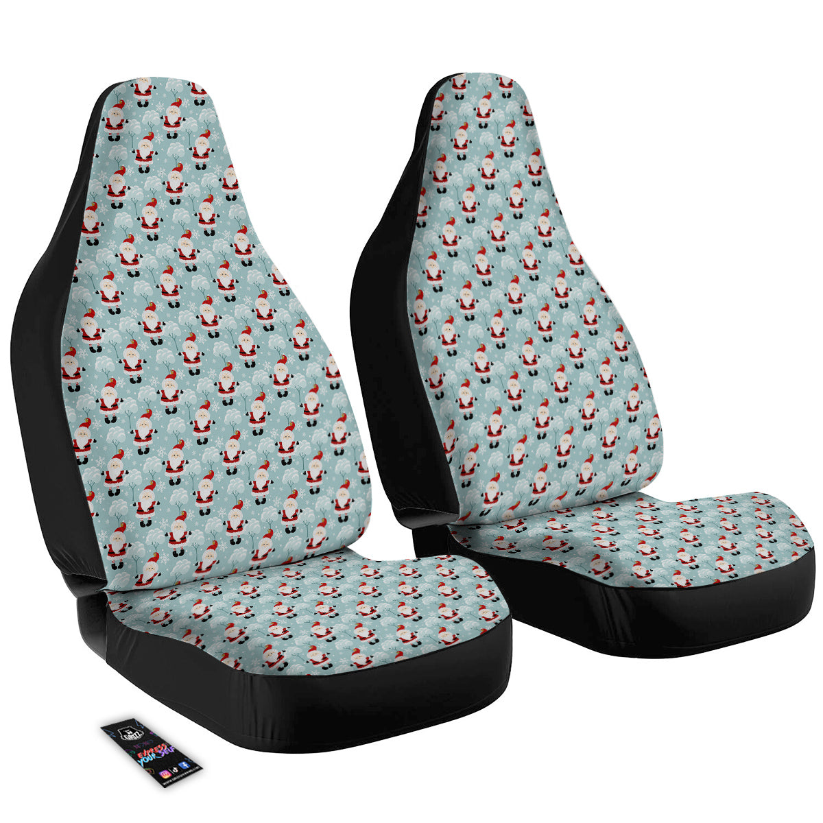 Santa Claus Cute Print Pattern Car Seat Covers-grizzshop