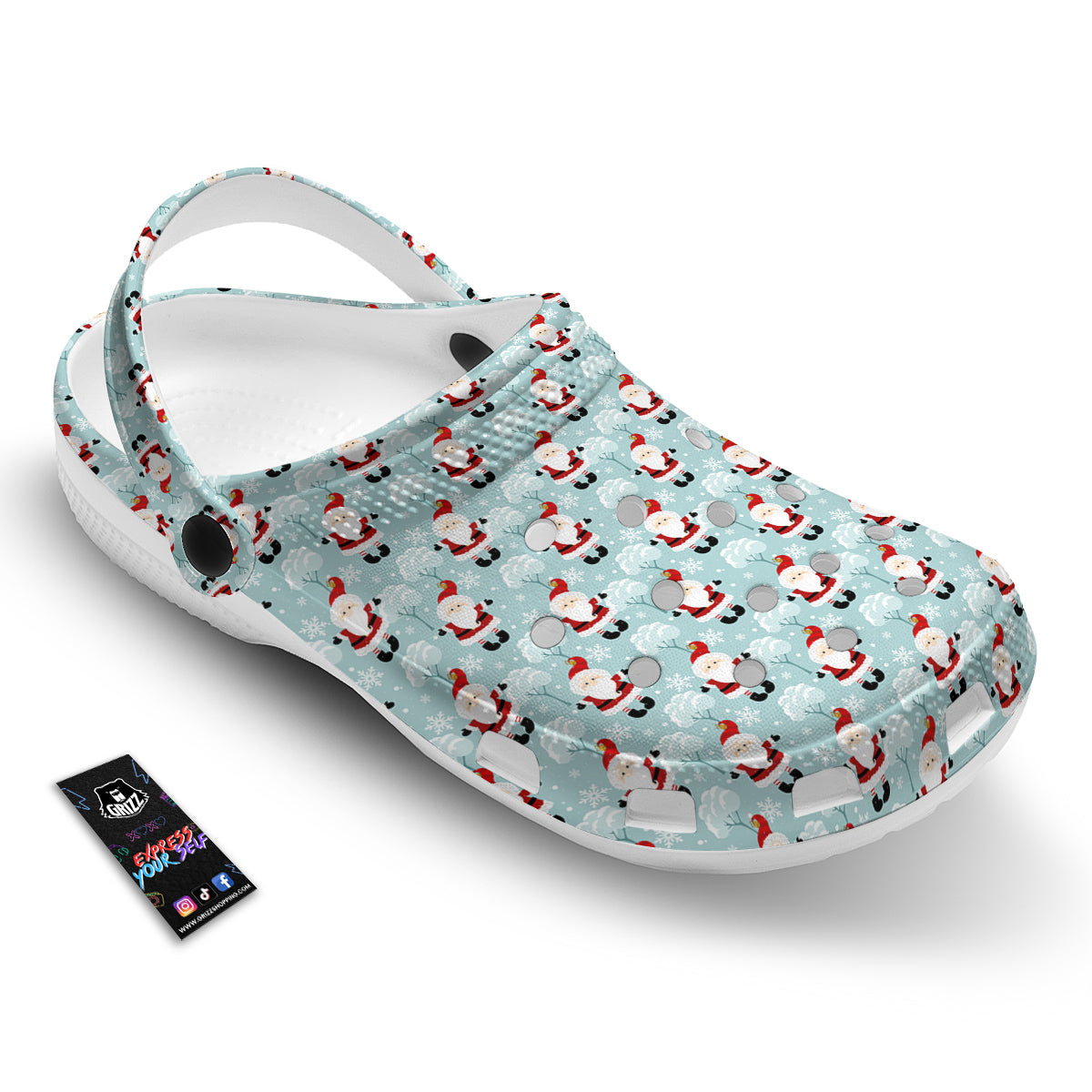 Santa Claus Cute Print Pattern Clog-grizzshop