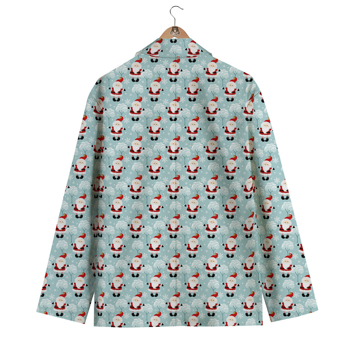 Santa Claus Cute Print Pattern Men's Blazer-grizzshop