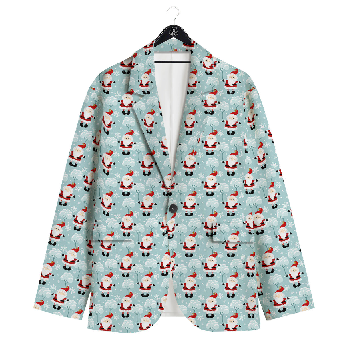 Santa Claus Cute Print Pattern Men's Sport Coat-grizzshop