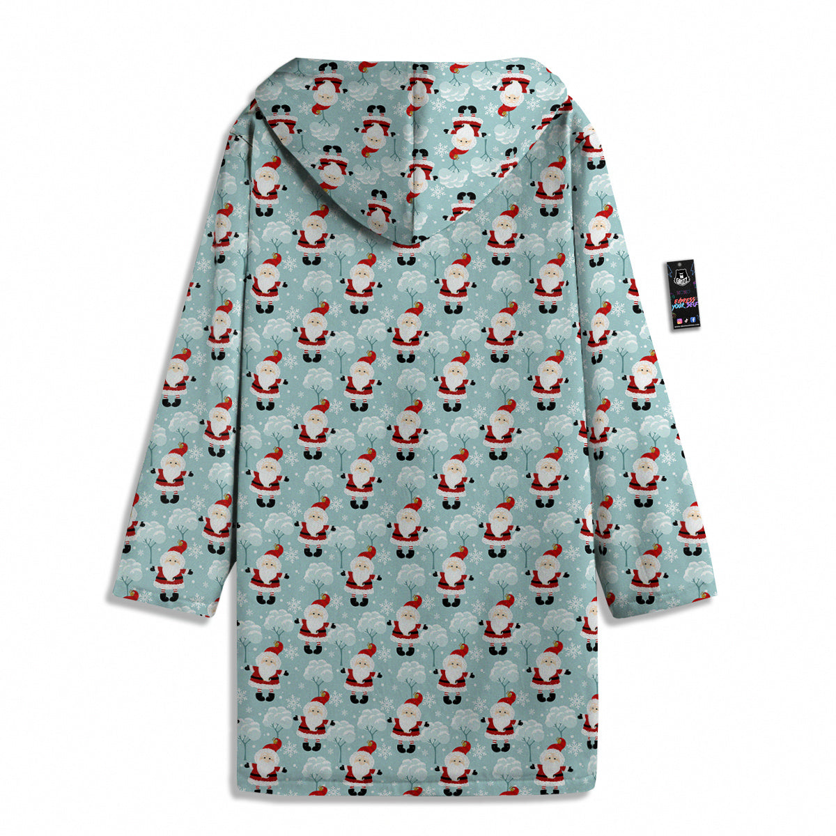Santa Claus Cute Print Pattern Men's Windbreaker Jacket-grizzshop