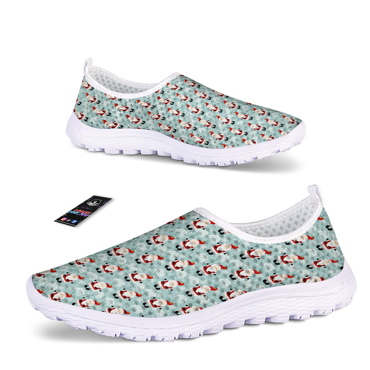 Santa Claus Cute Print Pattern Nurse Shoes-grizzshop