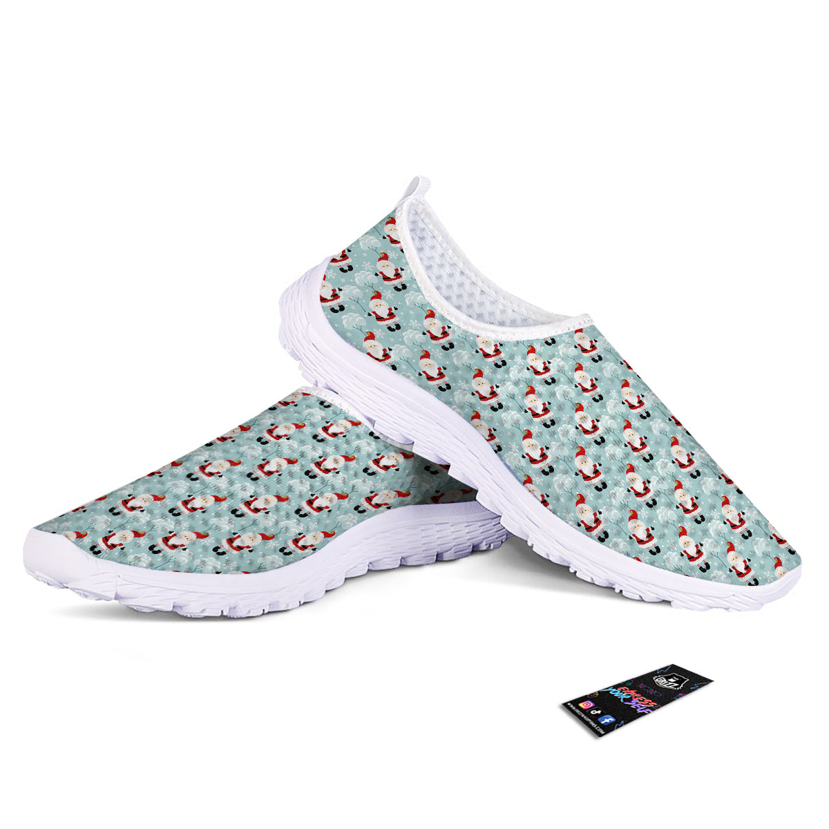 Santa Claus Cute Print Pattern Nurse Shoes-grizzshop