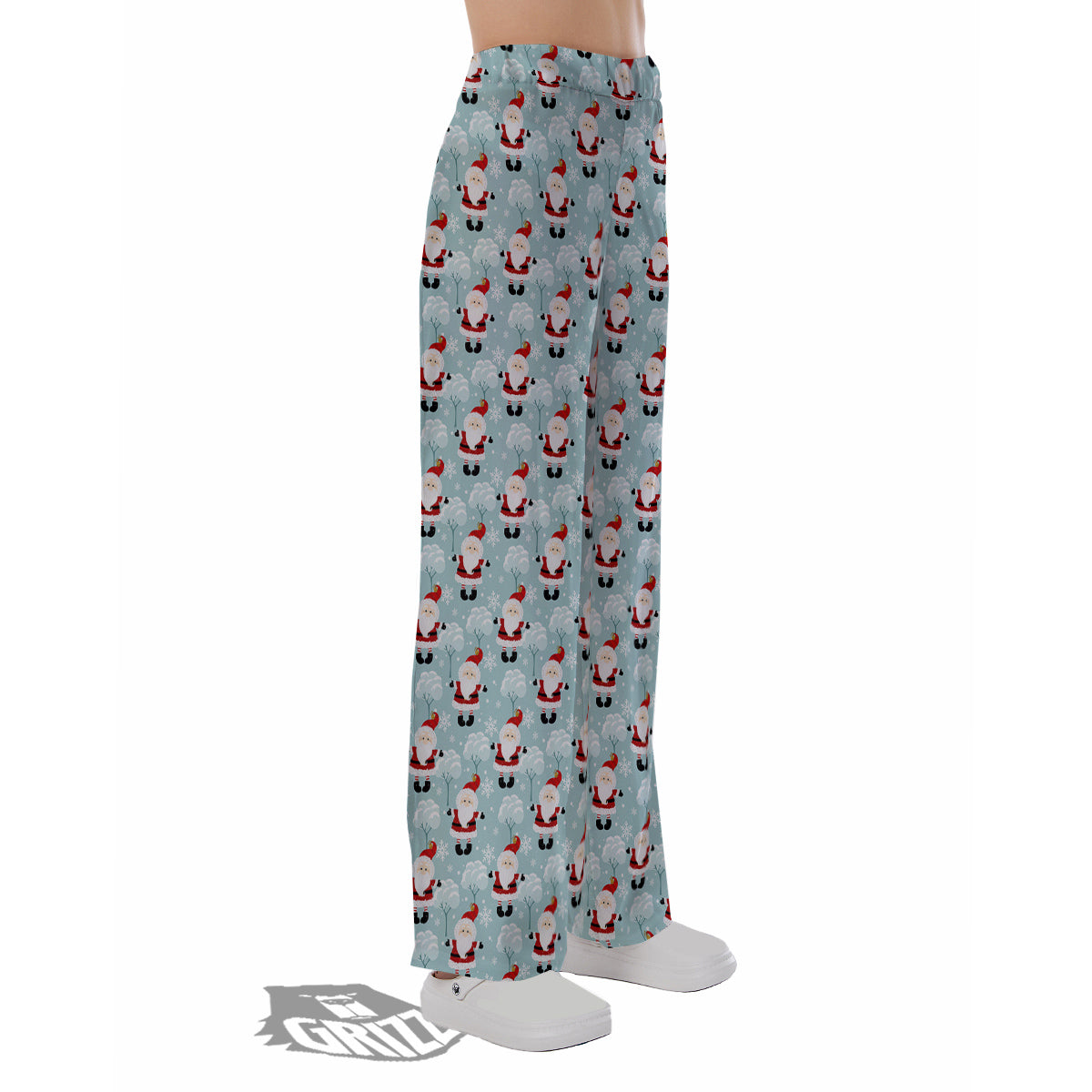 Santa Claus Cute Print Pattern Pajama Pants-grizzshop