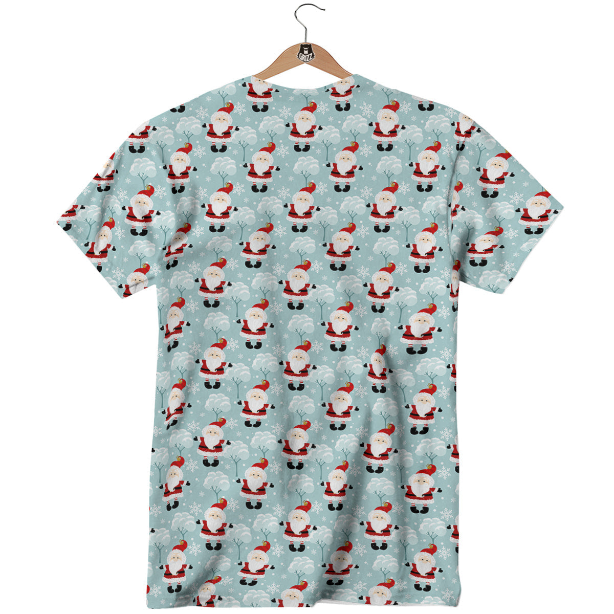 Santa Claus Cute Print Pattern T-Shirt-grizzshop