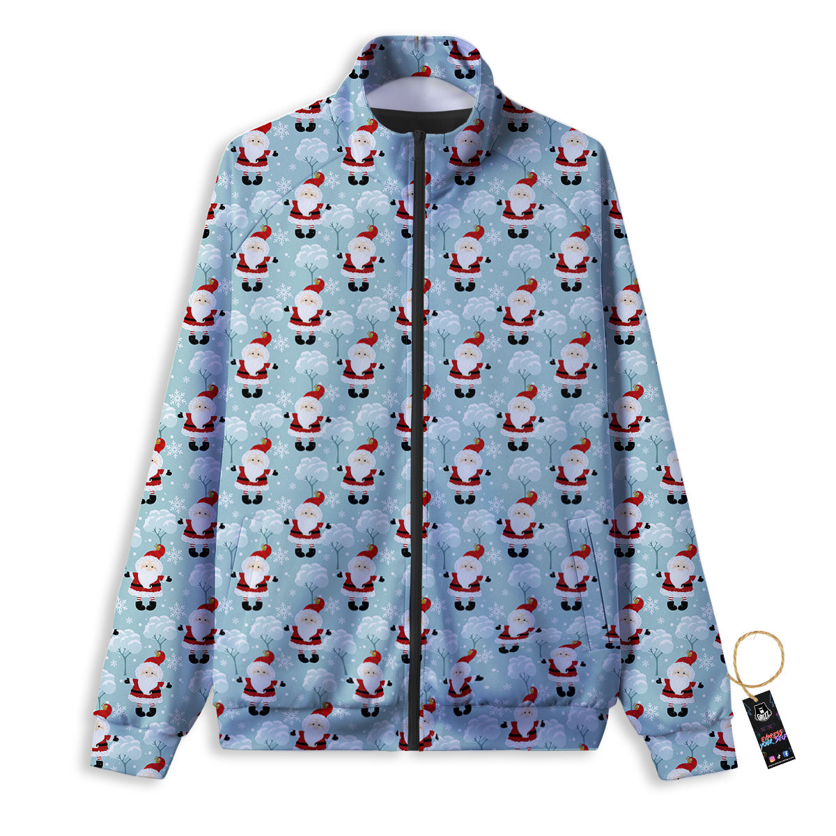 Santa Claus Cute Print Pattern Track Jacket-grizzshop
