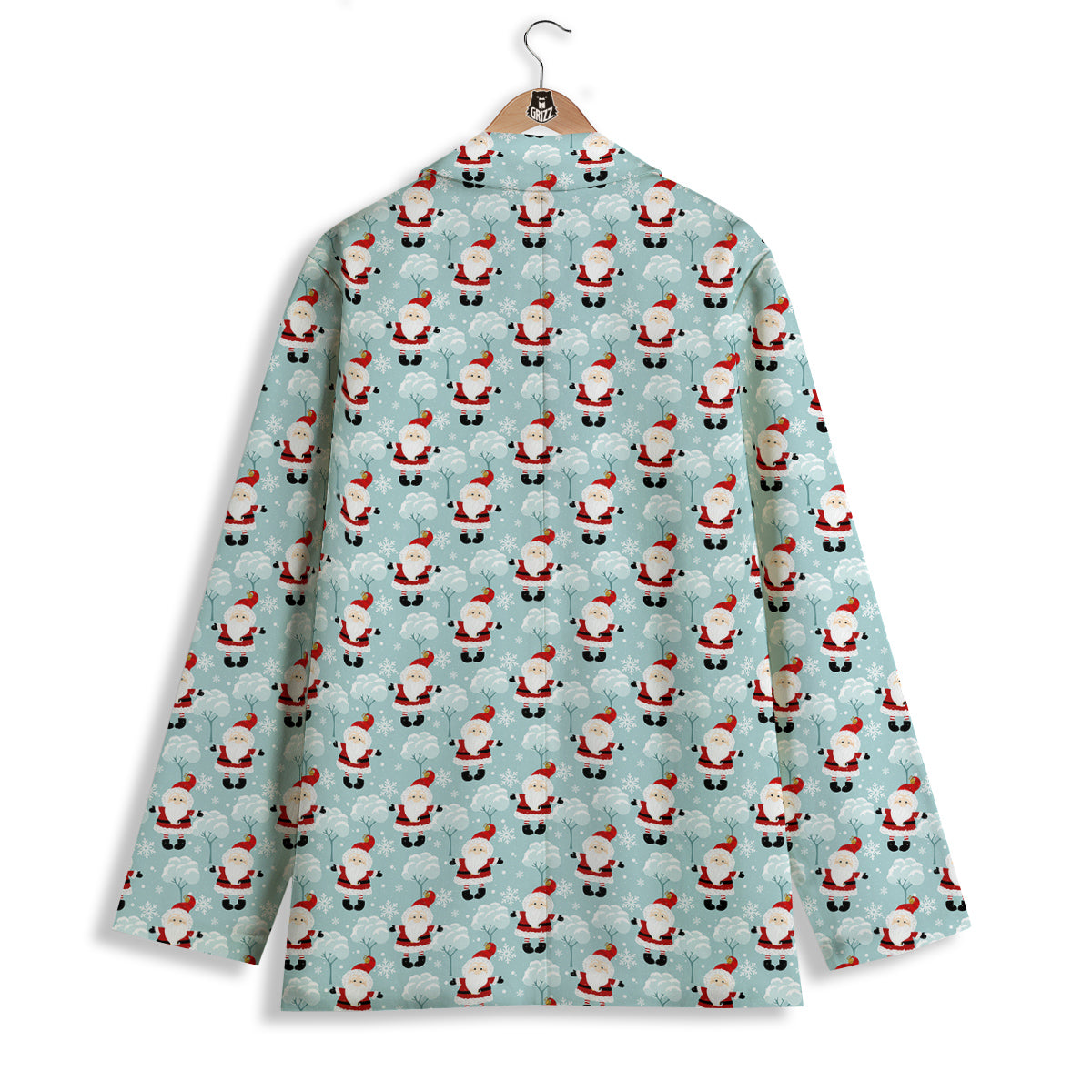 Santa Claus Cute Print Pattern Women's Blazer-grizzshop