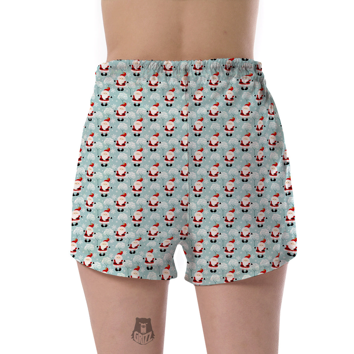 Santa Claus Cute Print Pattern Women's Shorts-grizzshop