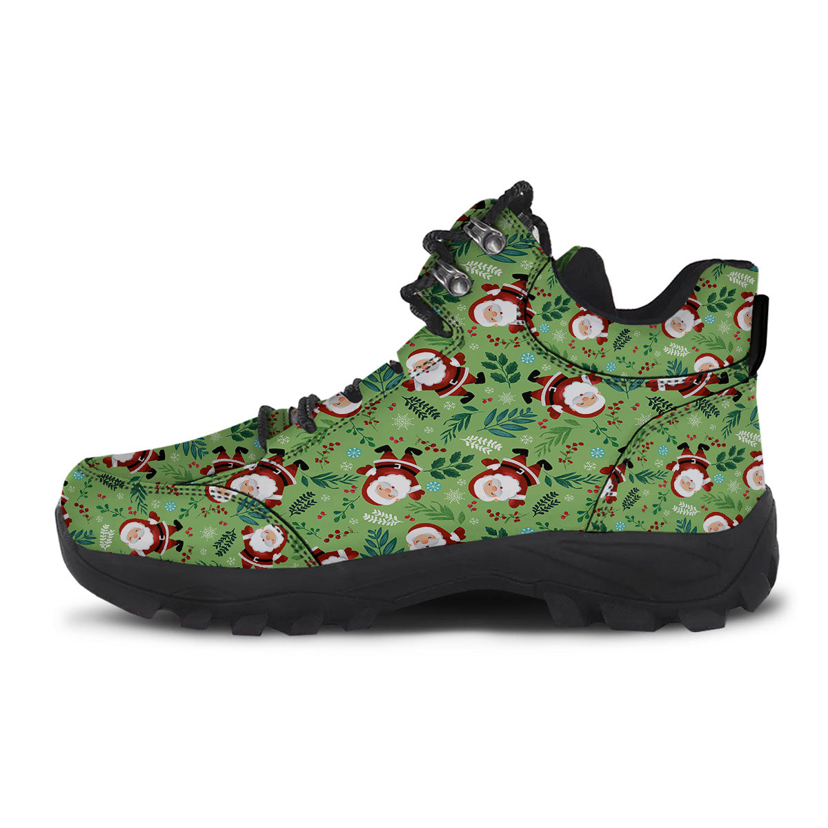 Santa Claus Happy Print Pattern Hiking Shoes-grizzshop