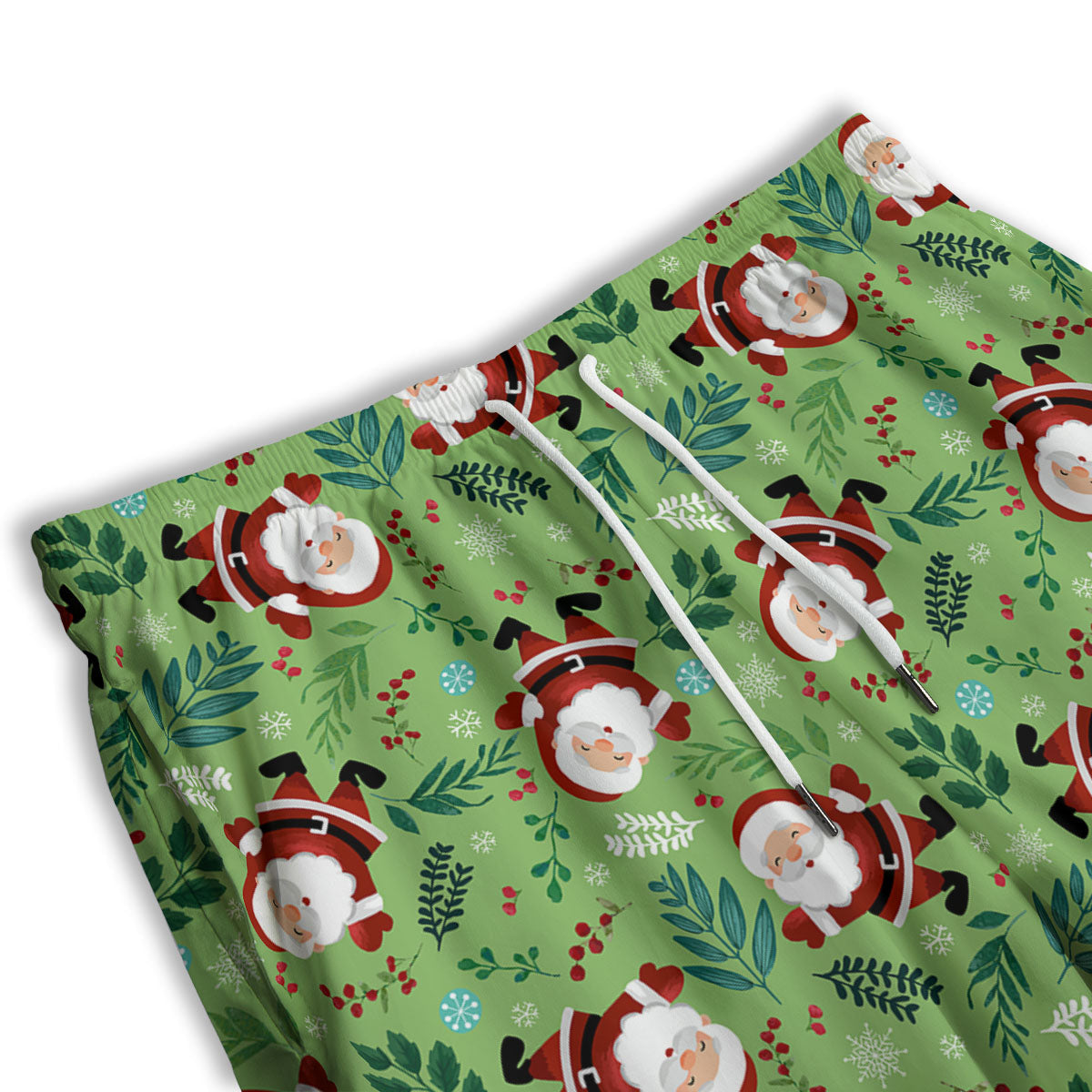Santa Claus Happy Print Pattern Men's Athletic Shorts
