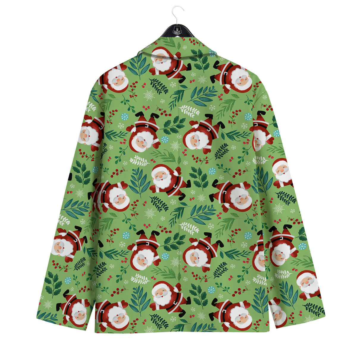 Santa Claus Happy Print Pattern Men's Sport Coat-grizzshop