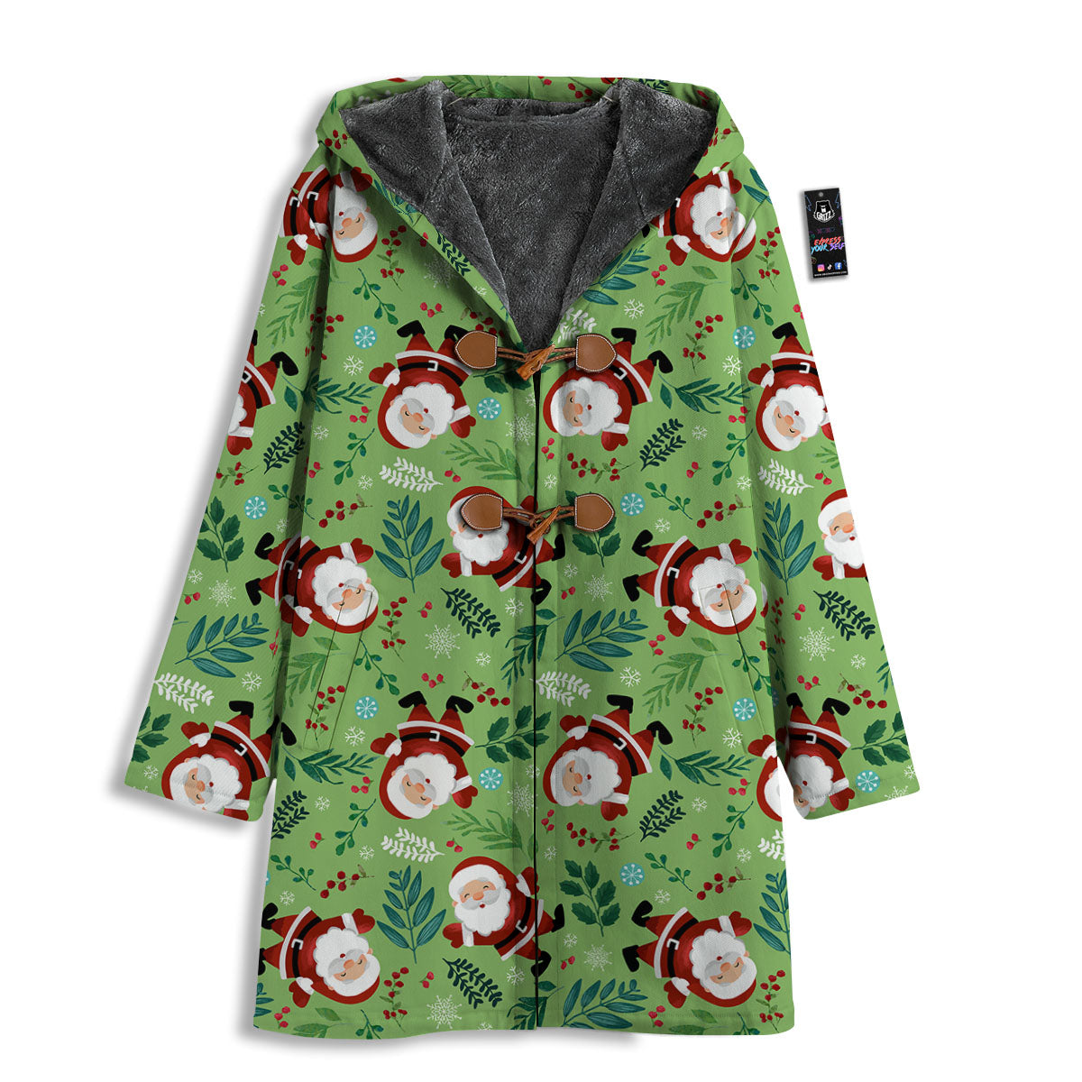 Santa Claus Happy Print Pattern Men's Windbreaker Jacket-grizzshop