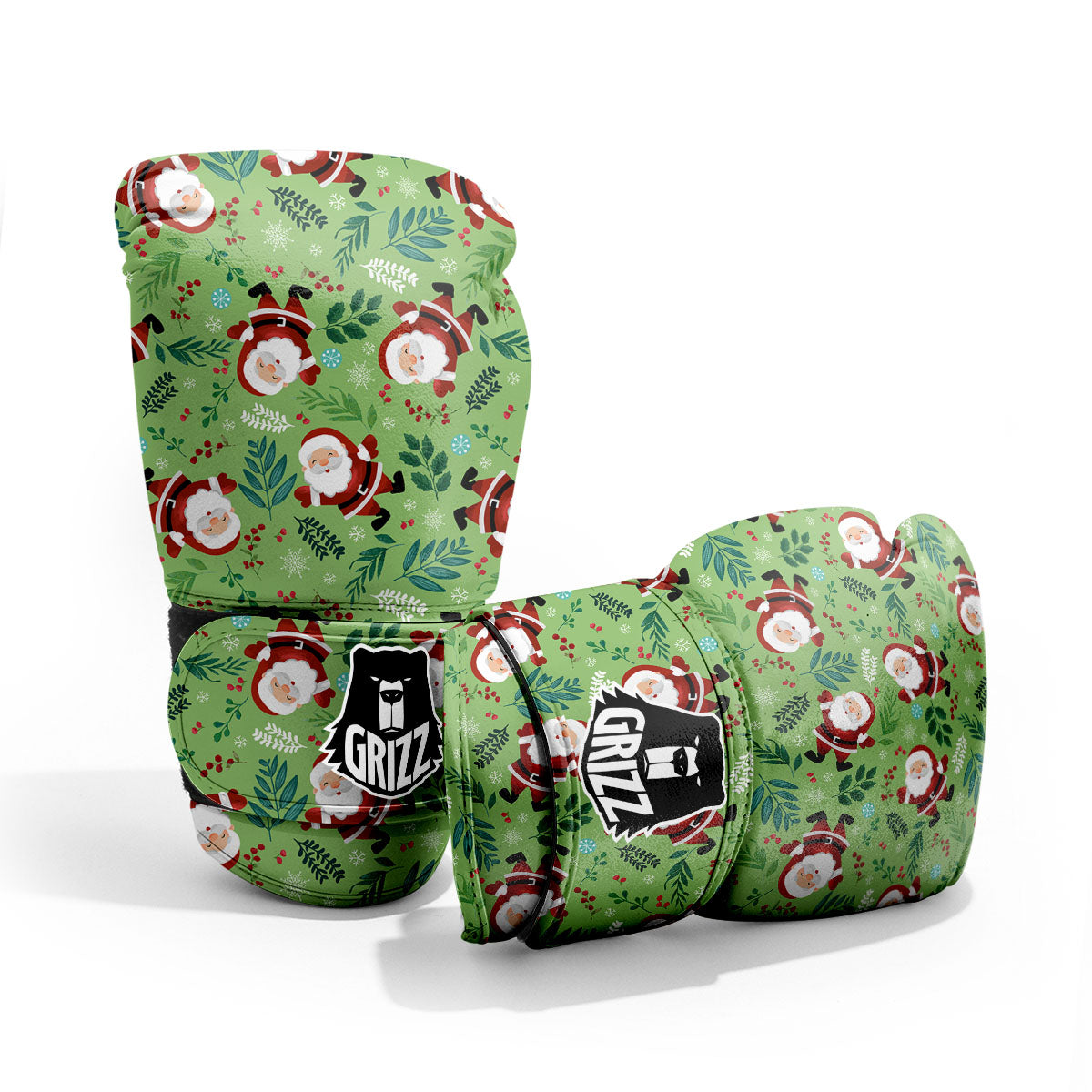 Santa Claus Happy Print Pattern Pro Boxing Glove