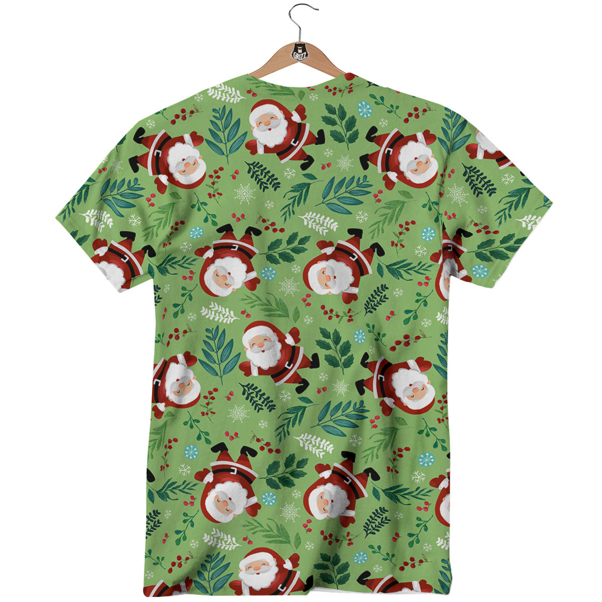 Santa Claus Happy Print Pattern T-Shirt-grizzshop