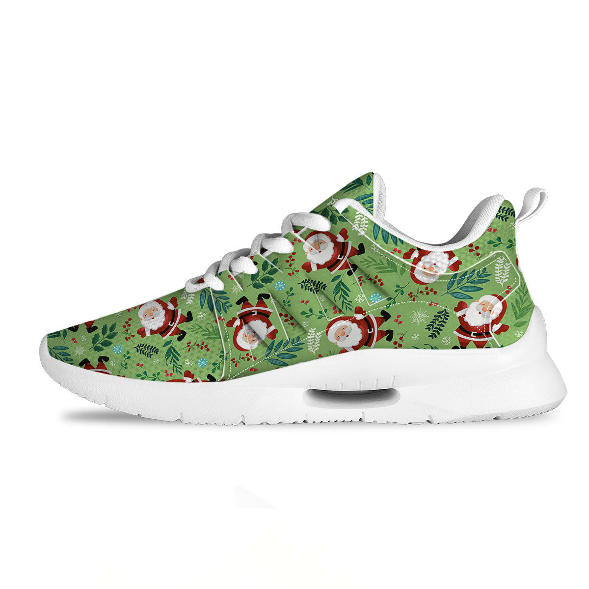Santa Claus Happy Print Pattern Tennis Shoes-grizzshop