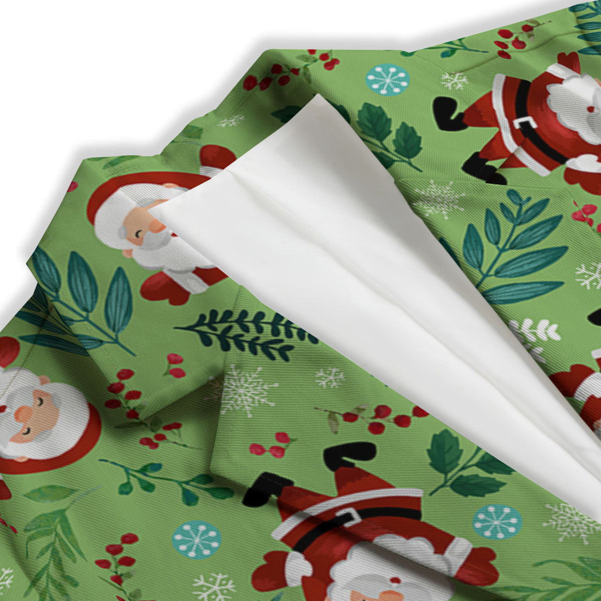 Santa Claus Happy Print Pattern Women's Blazer-grizzshop