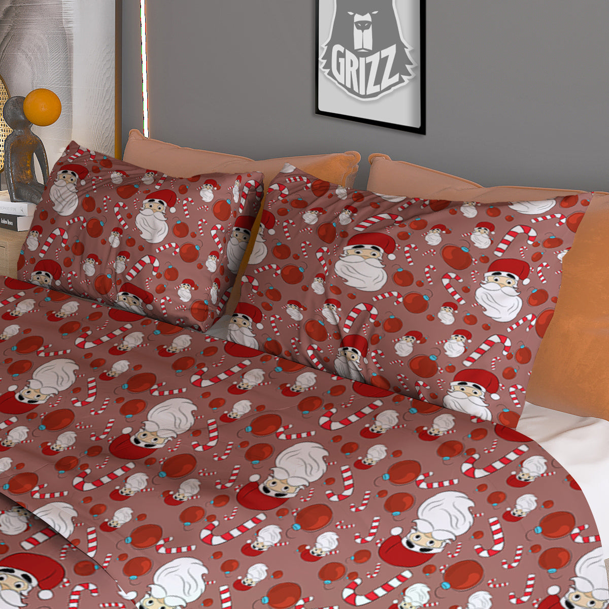 Purple Dark Check Print Pattern Duvet Cover Bedding Set