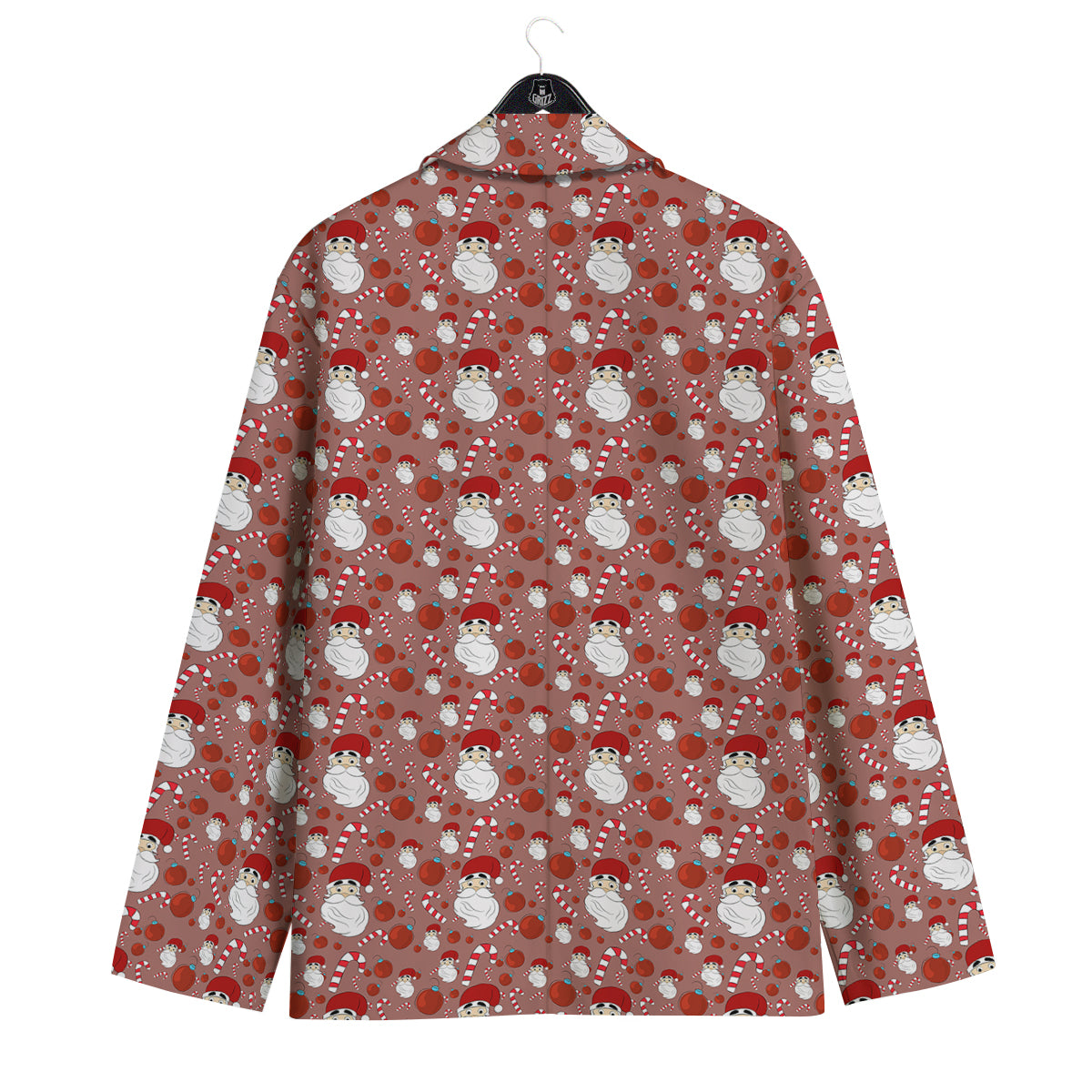 Santa Claus Hat And Candy Print Pattern Men's Sport Coat-grizzshop