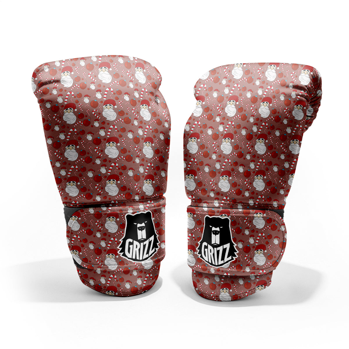 Santa Claus Hat And Candy Print Pattern Pro Boxing Glove