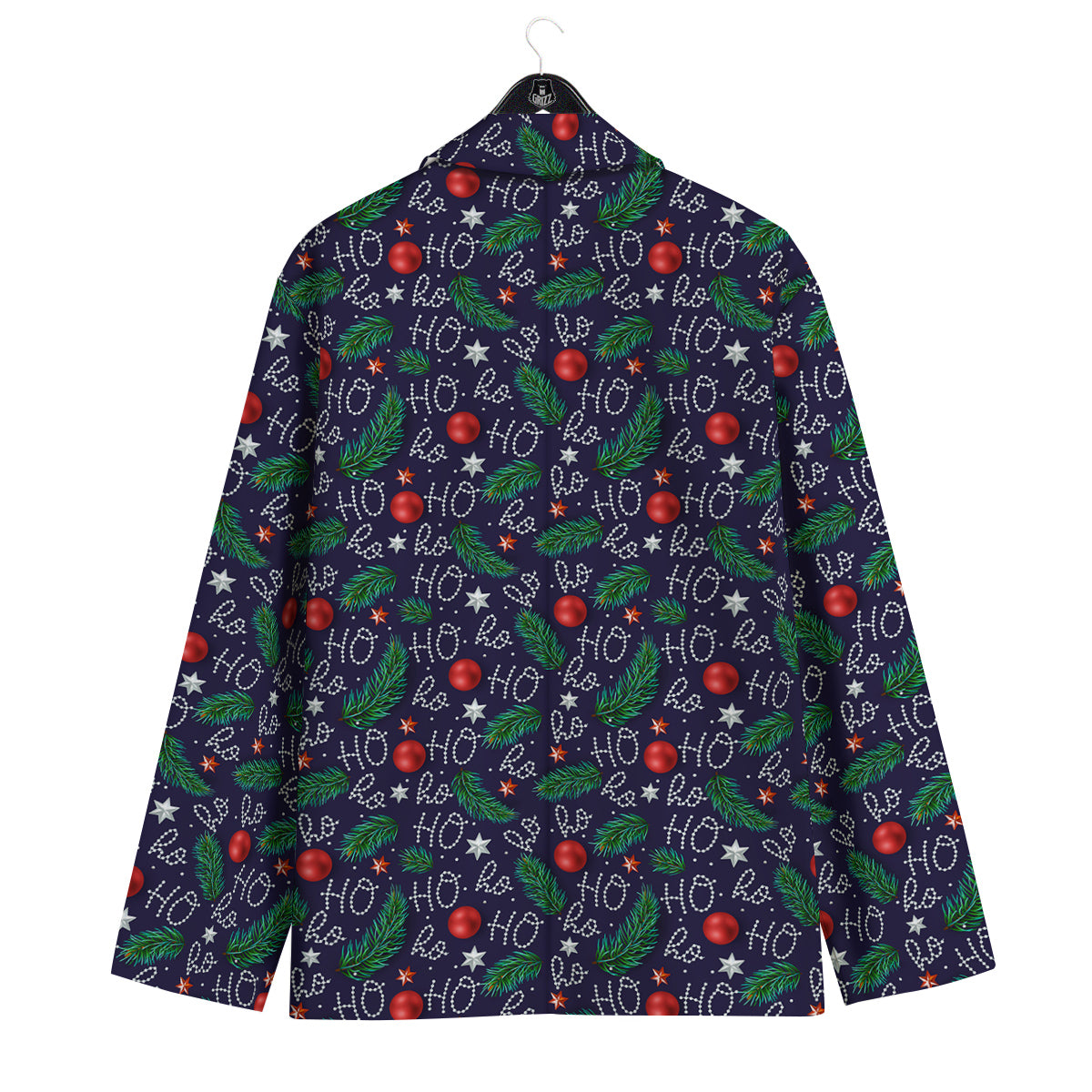 Santa Claus Laugh Christmas Hohoho Print Men's Sport Coat-grizzshop
