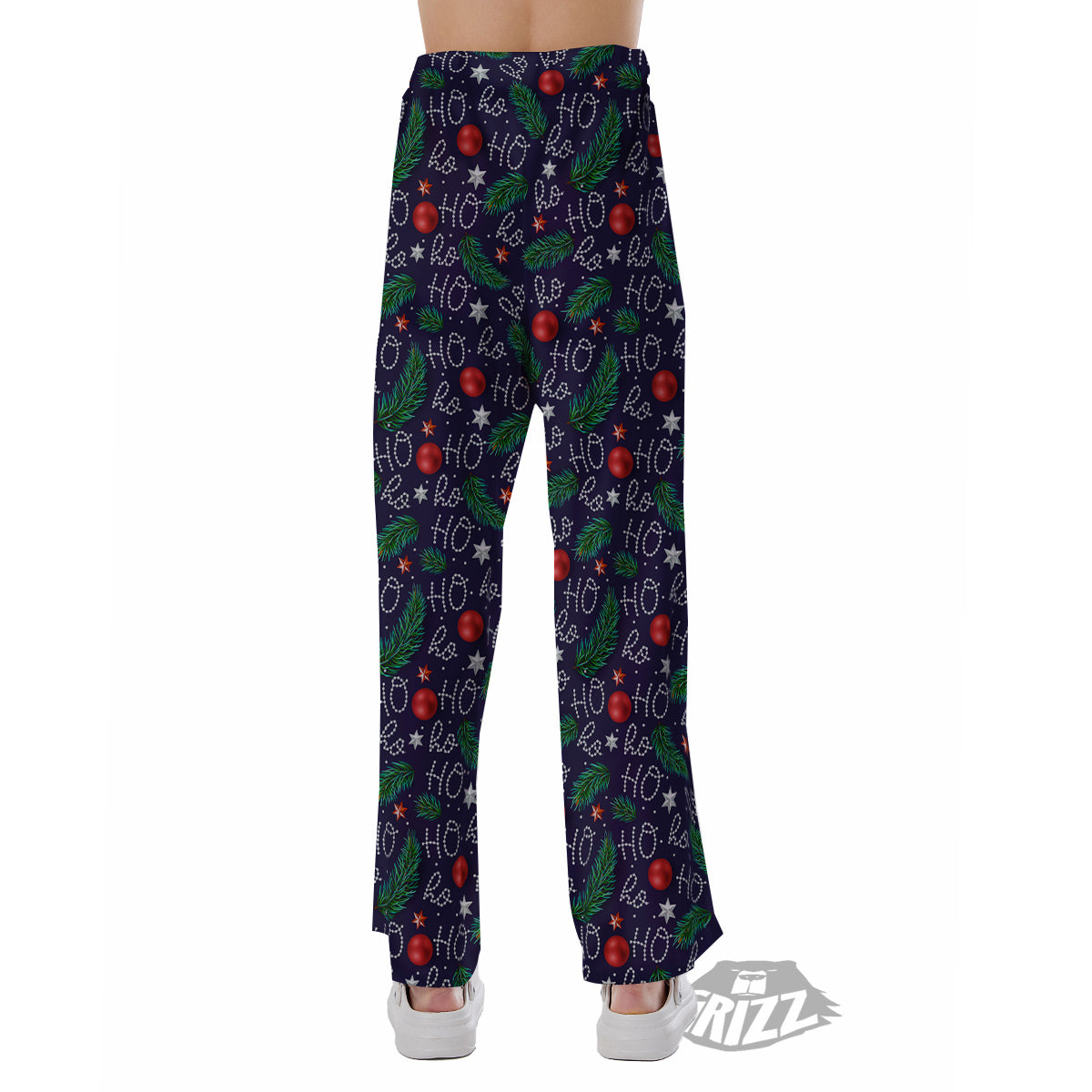 Santa Claus Laugh Christmas Hohoho Print Pajama Pants-grizzshop