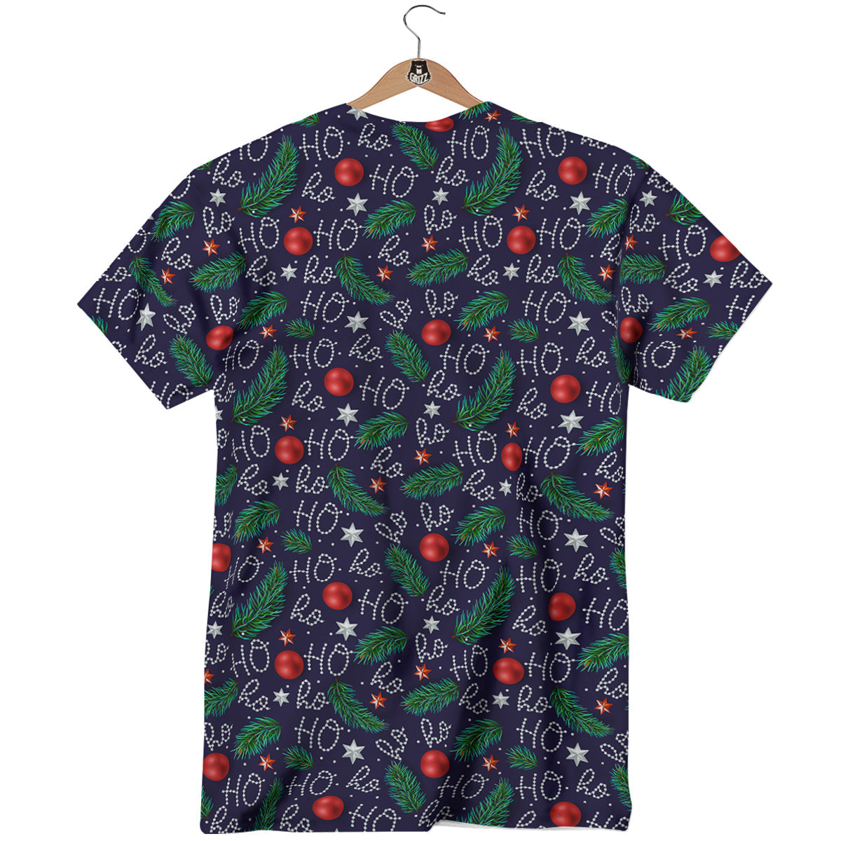 Santa Claus Laugh Christmas Hohoho Print T-Shirt-grizzshop