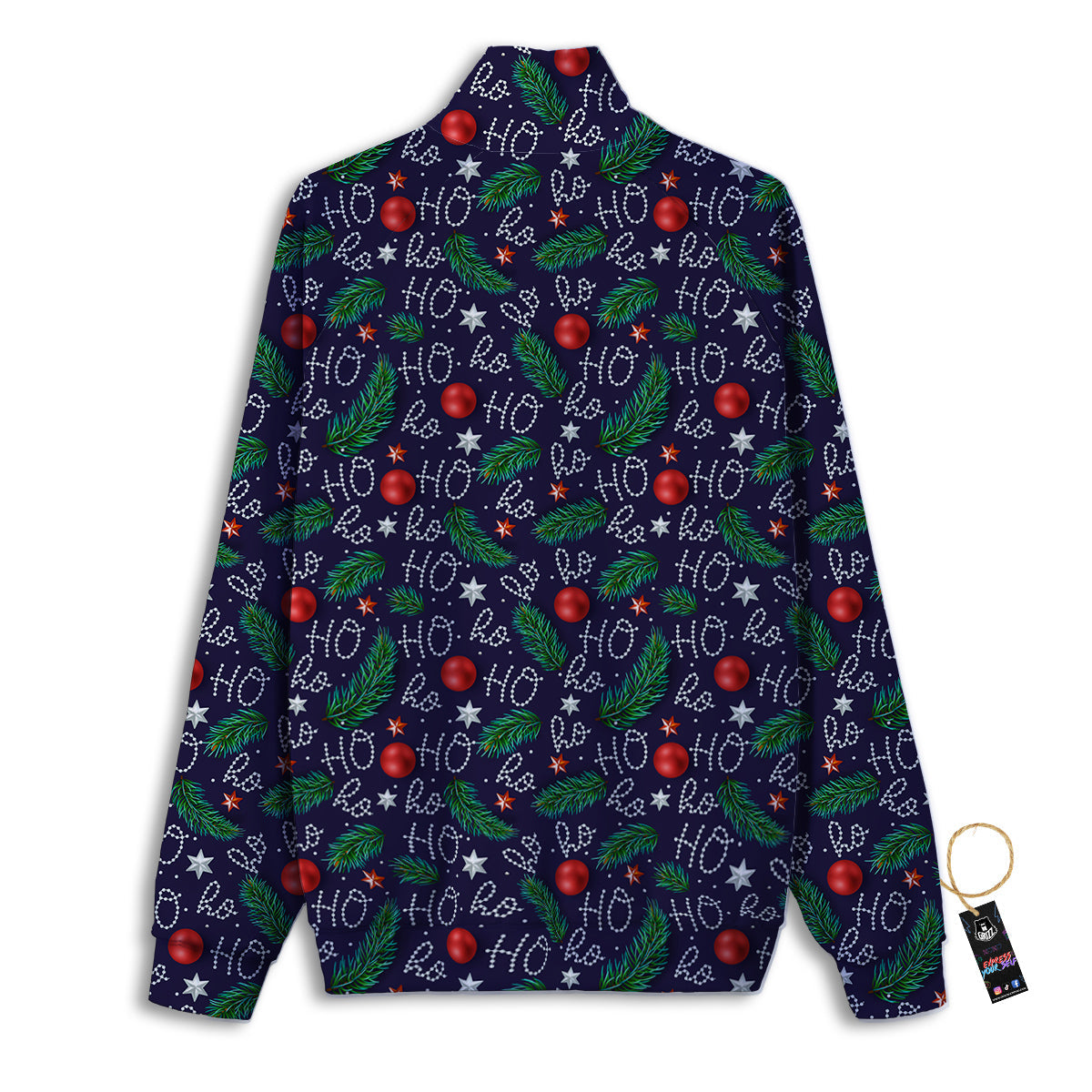 Santa Claus Laugh Christmas Hohoho Print Track Jacket-grizzshop